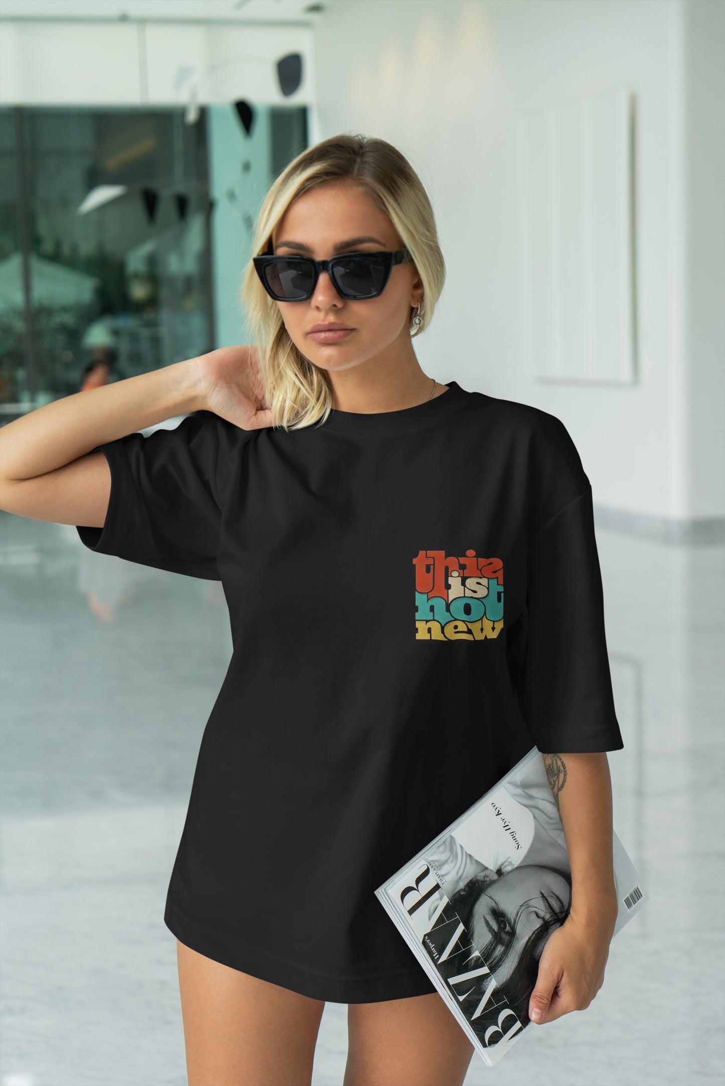 Quote Graphic Printed Unisex Oversized T-shirt D040