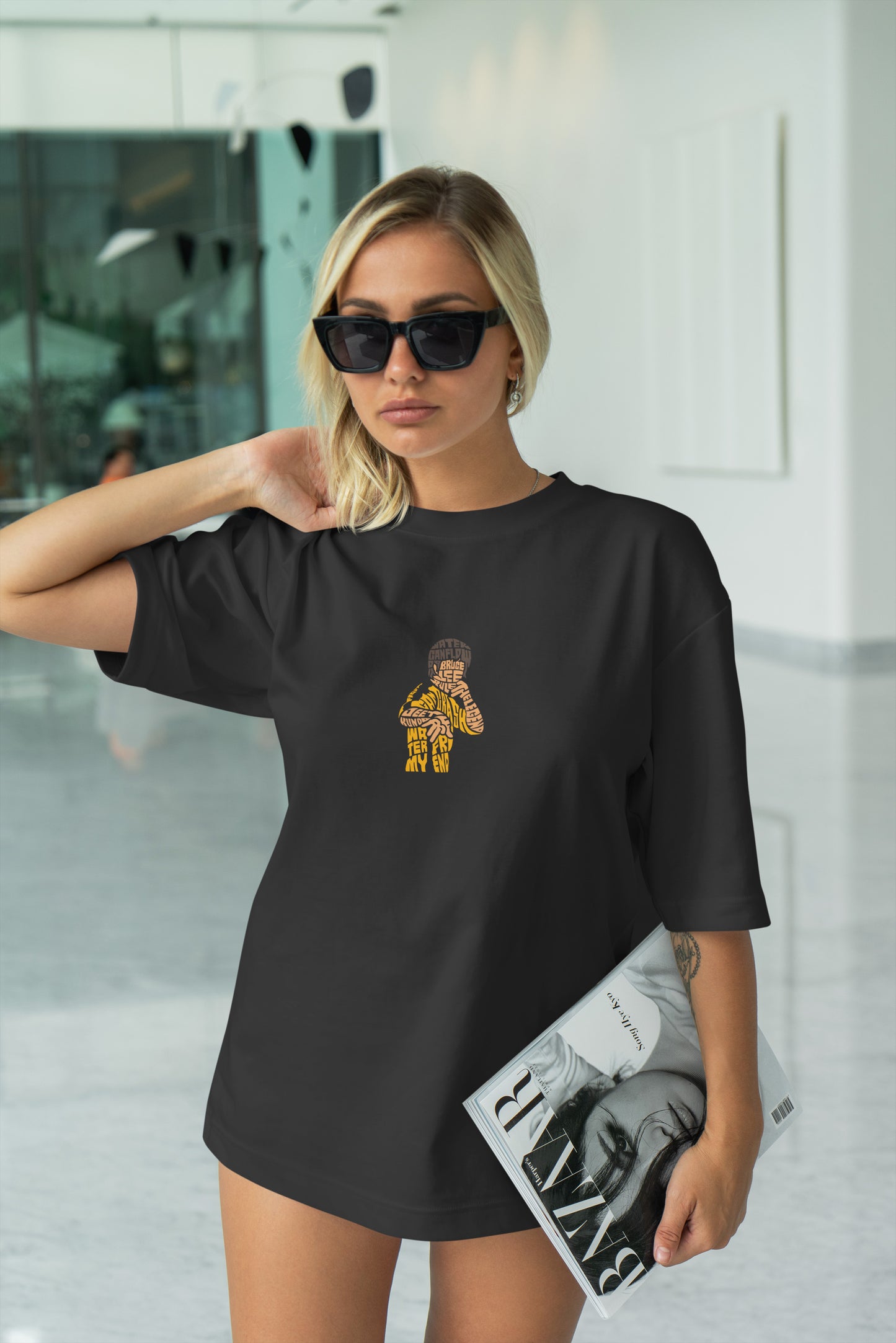 Bruce Lee Graphic Printed Unisex Oversized T-shirt D110