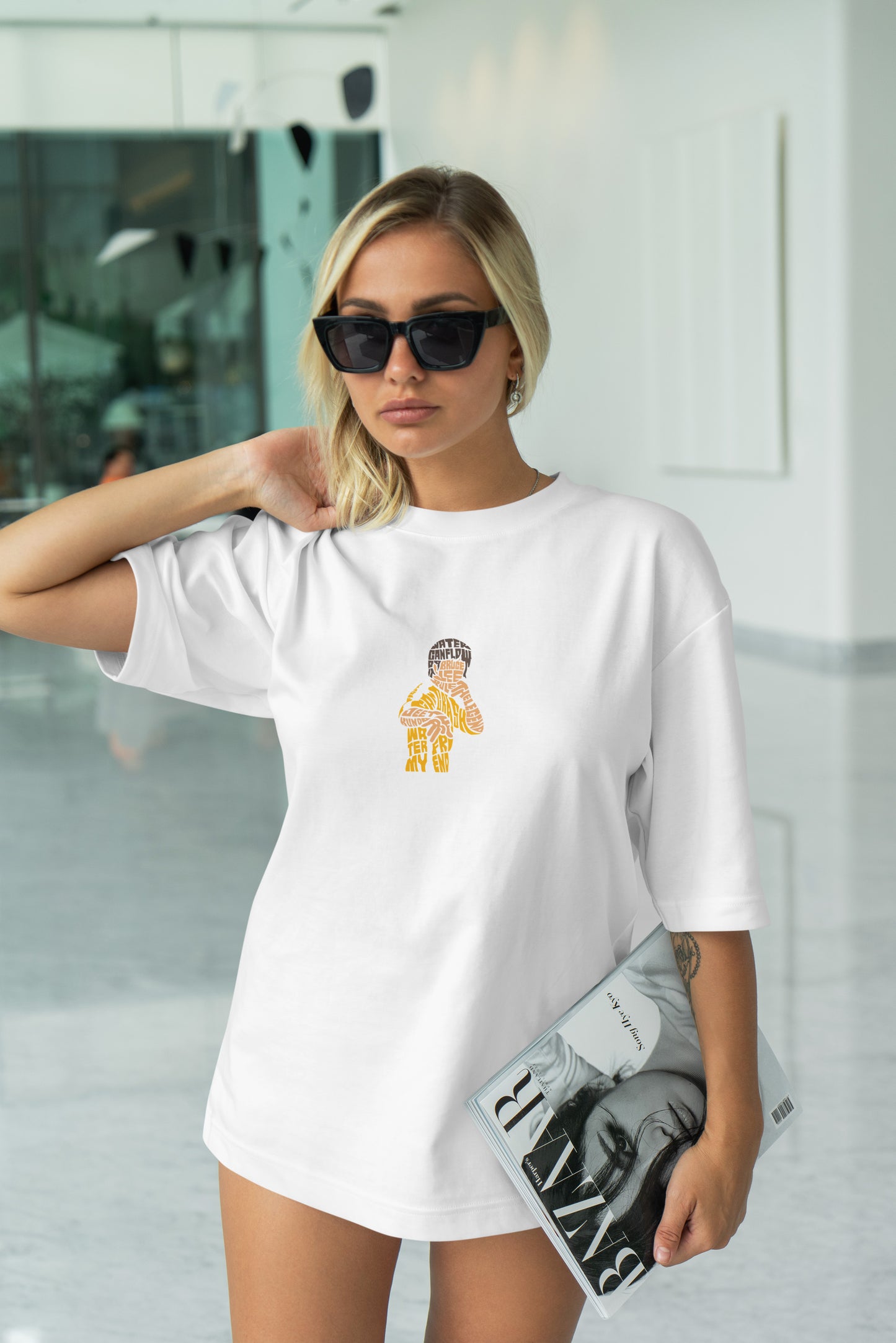 Bruce Lee Graphic Printed Unisex Oversized T-shirt D110
