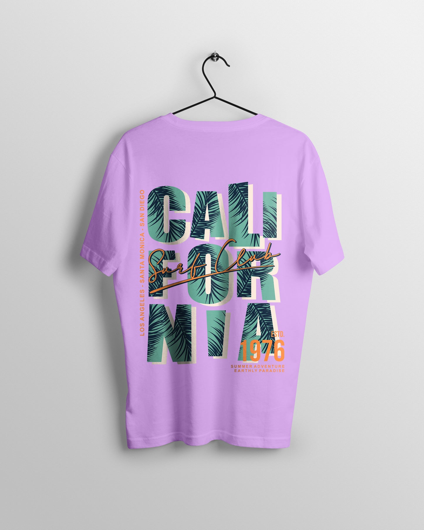 California Graphic Printed Unisex Oversized T-shirt D046