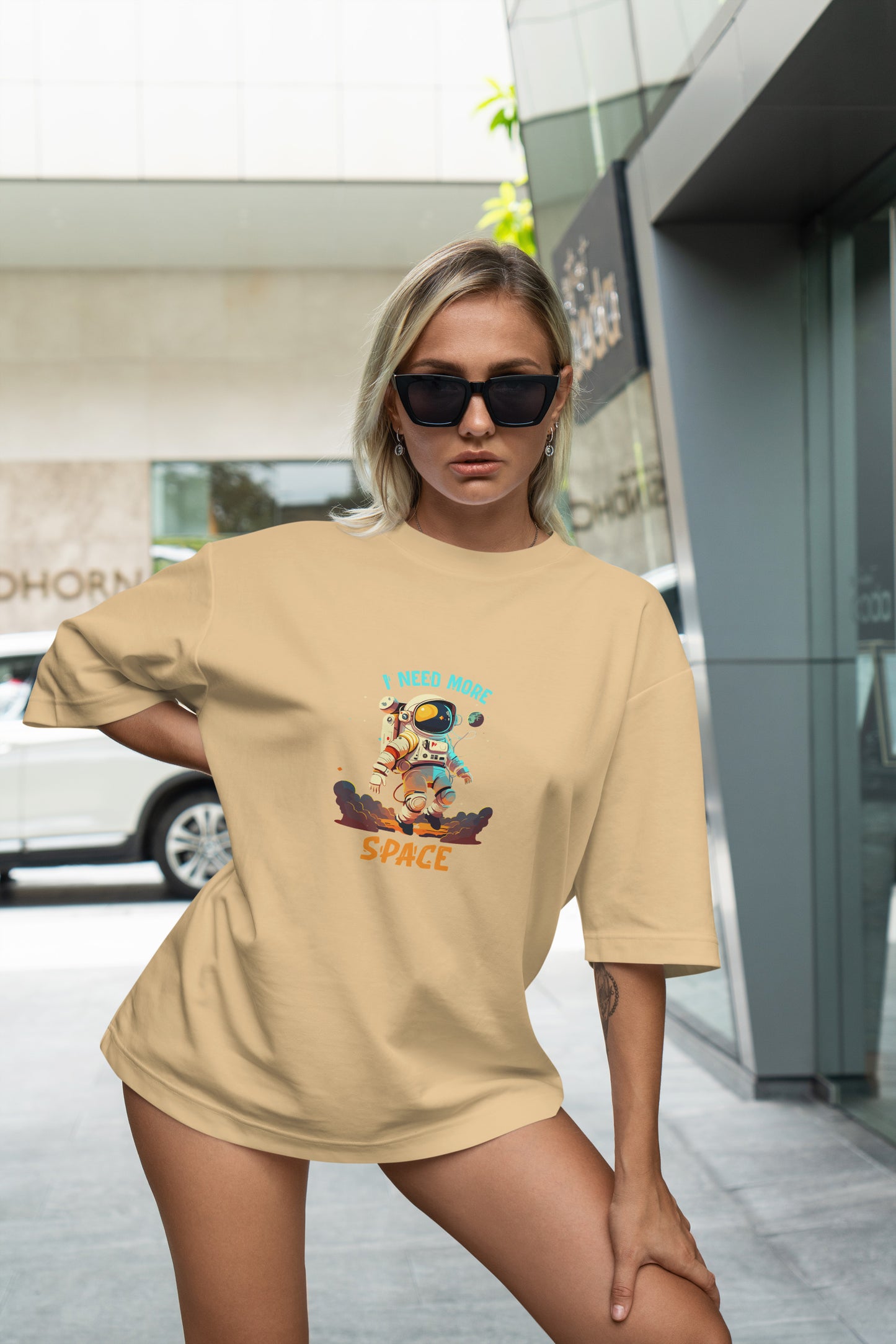I Need More Space Graphic Printed Unisex Oversized T-shirt D028