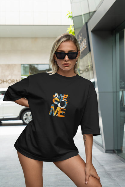 Awesome Graphic Printed  Unisex Oversized T-shirt D027