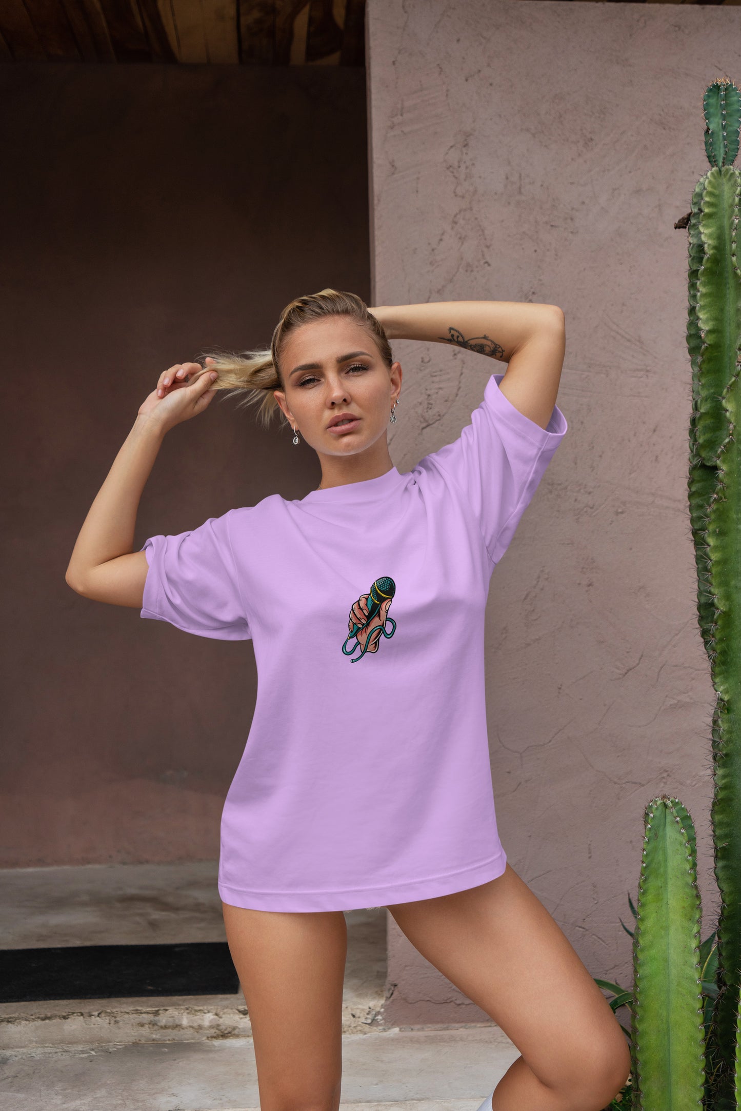 Mike Graphic Printed Unisex Oversized T-shirt D077
