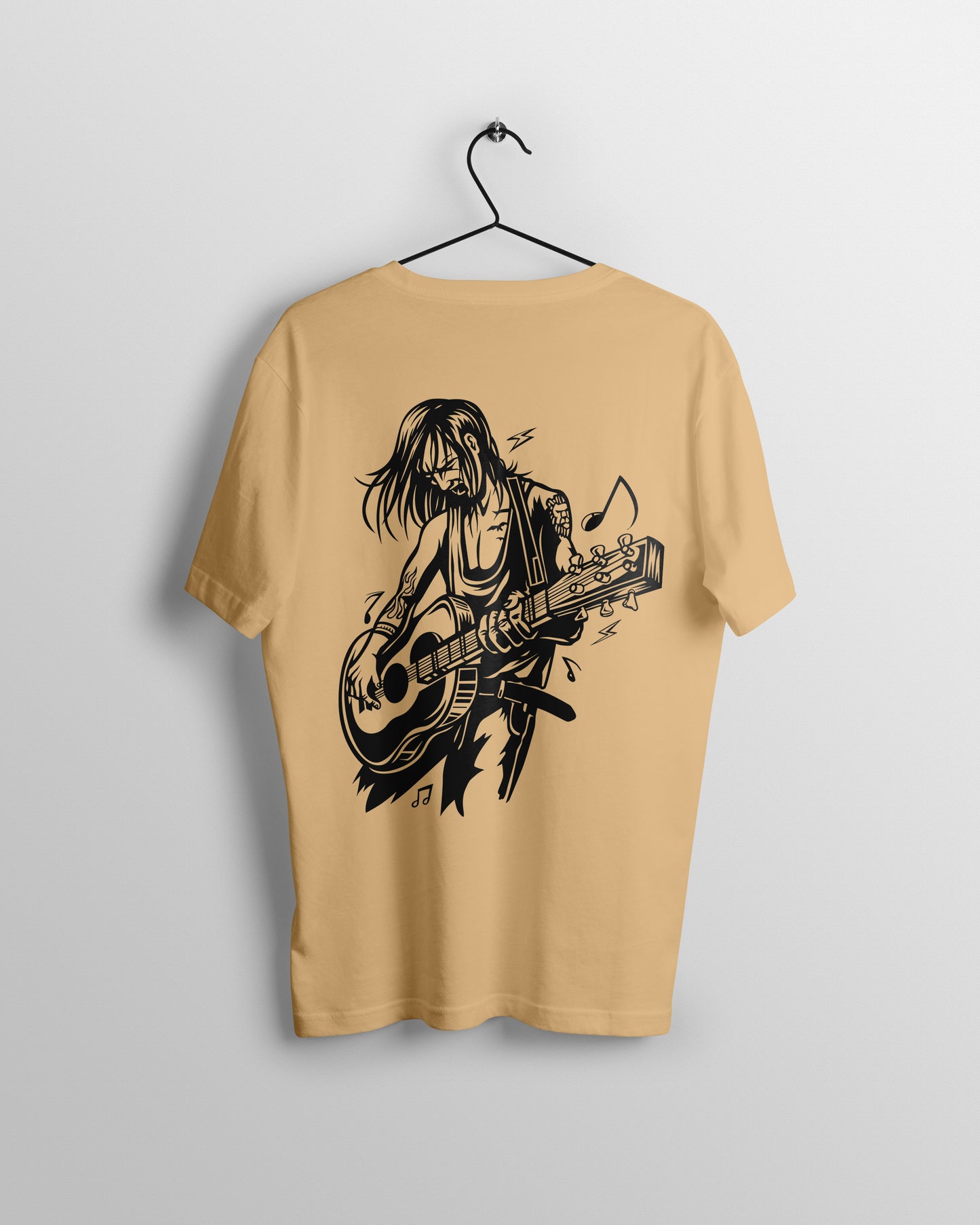 Guitar Graphic Printed Unisex Oversized T-shirt D050