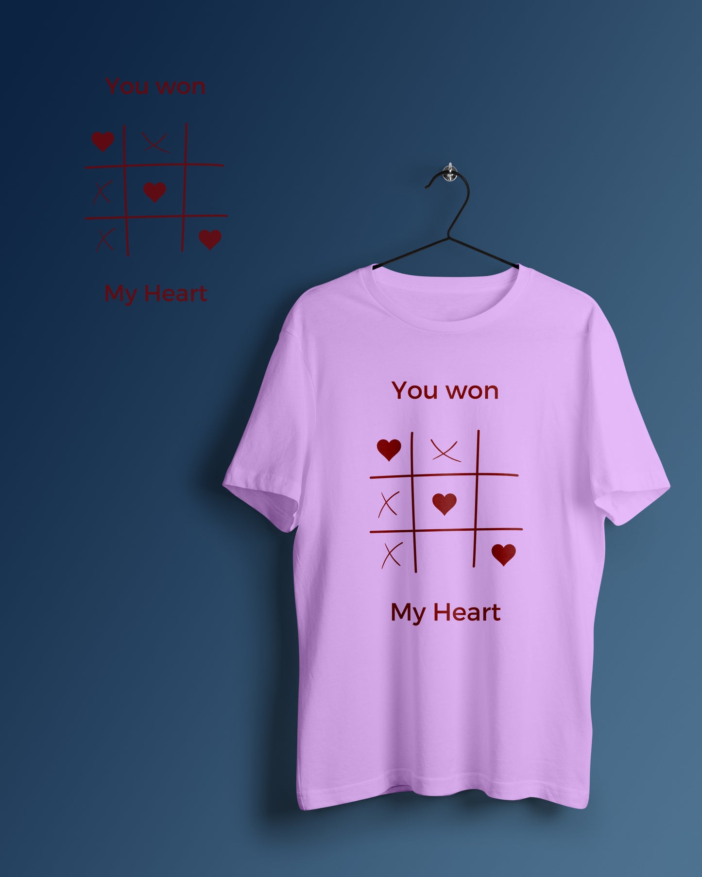 Heart Graphic Printed Unisex Oversized T-shirt D118