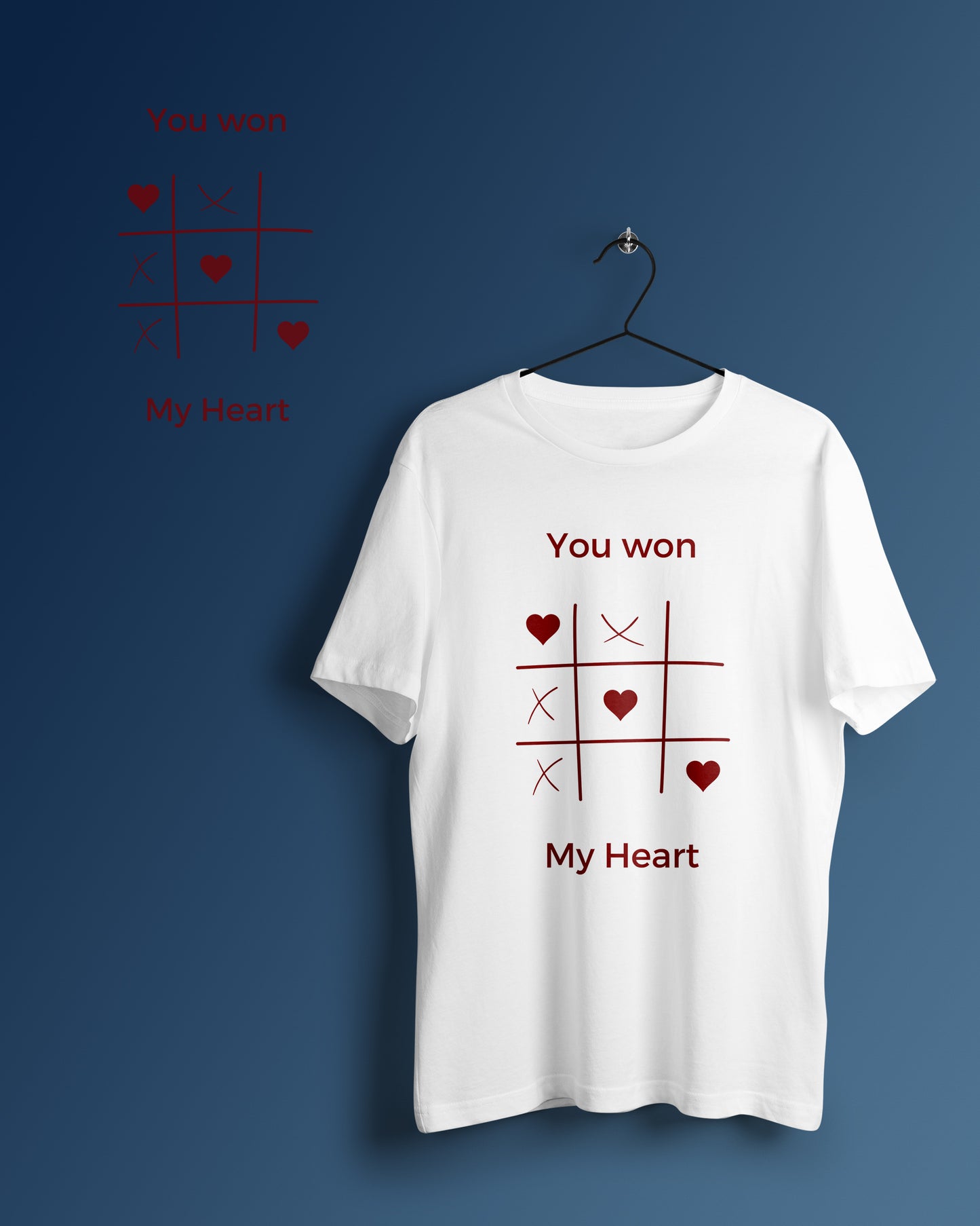 Heart Graphic Printed Unisex Oversized T-shirt D118