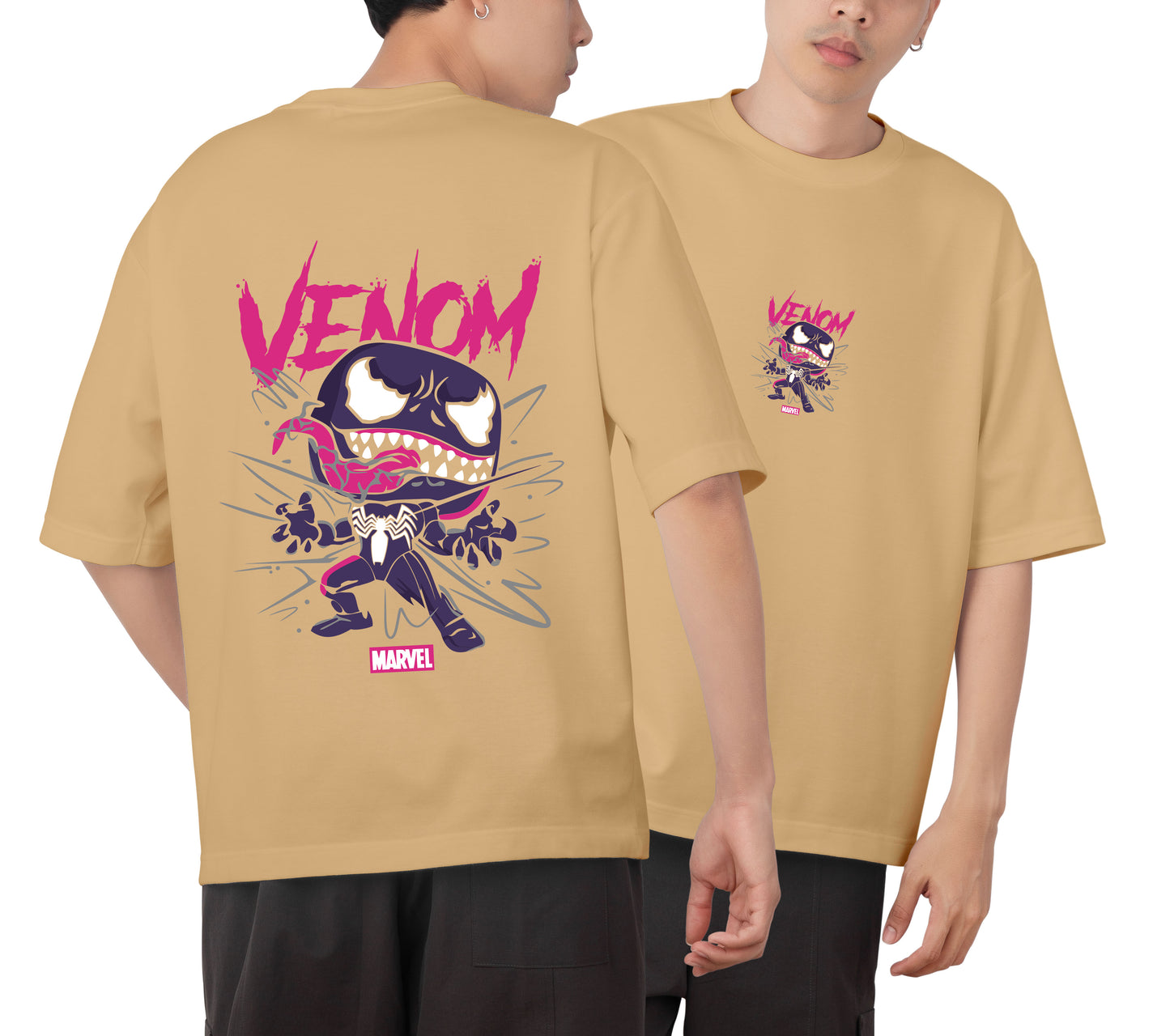 Venom Graphic Printed Unisex Oversized T-shirt D122