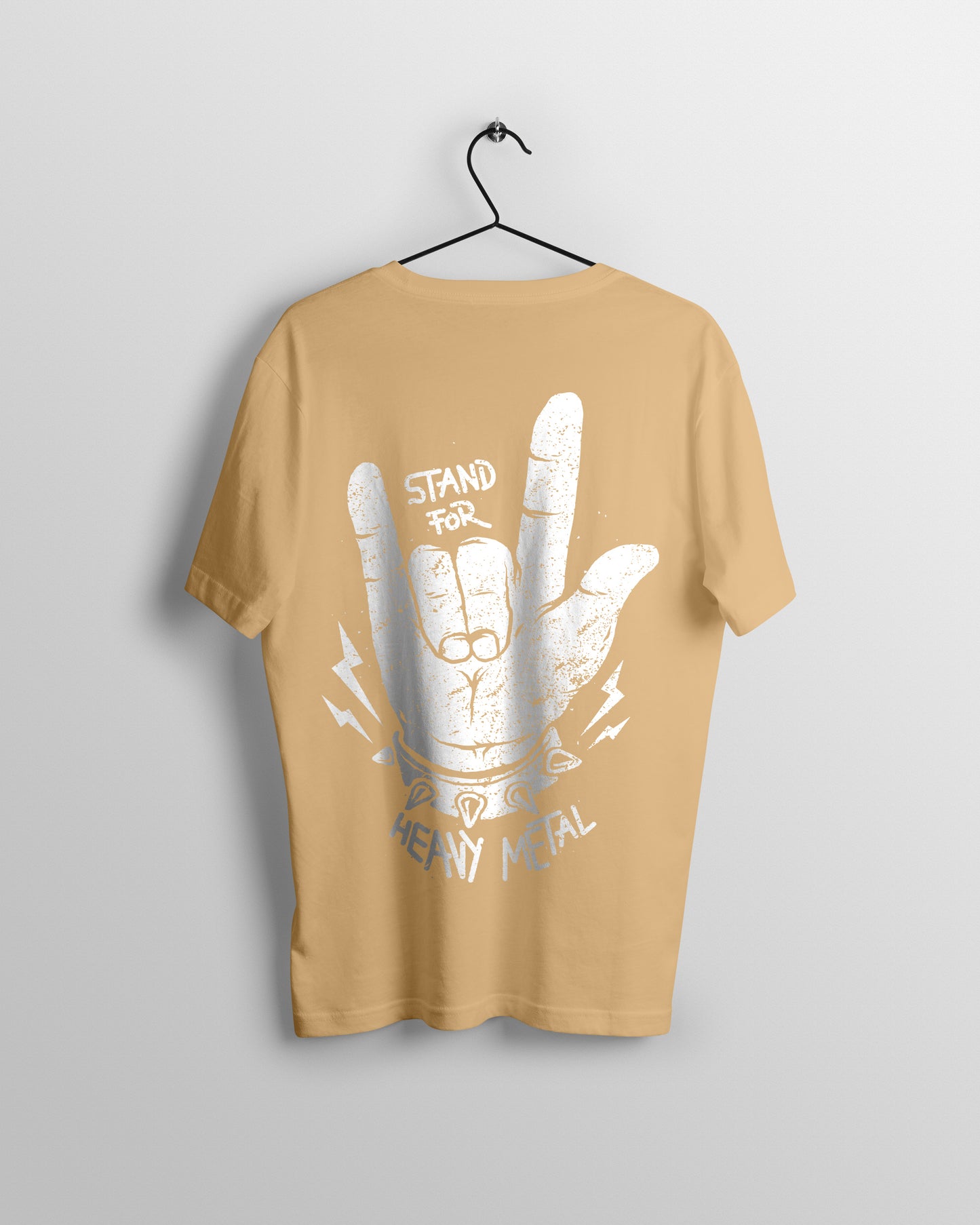 Stand For Heavy Metal Graphic Printed Unisex Oversized T-shirt D049