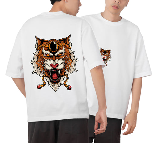 Lion Graphic Printed  Unisex Oversized T-shirt D075