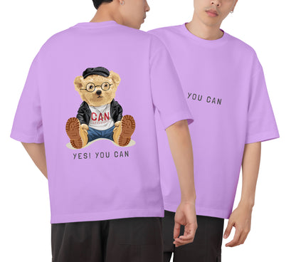 Yes You Can Graphic Printed  Unisex Oversized T-shirt D080