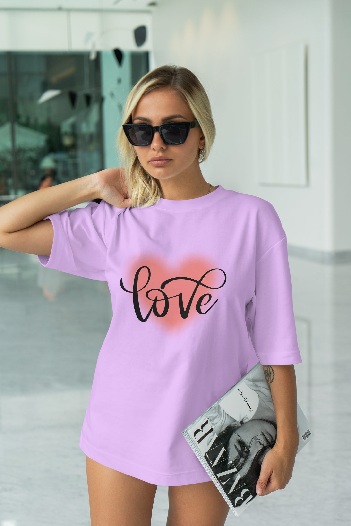 Love Graphic Printed Unisex Oversized T-shirt D117