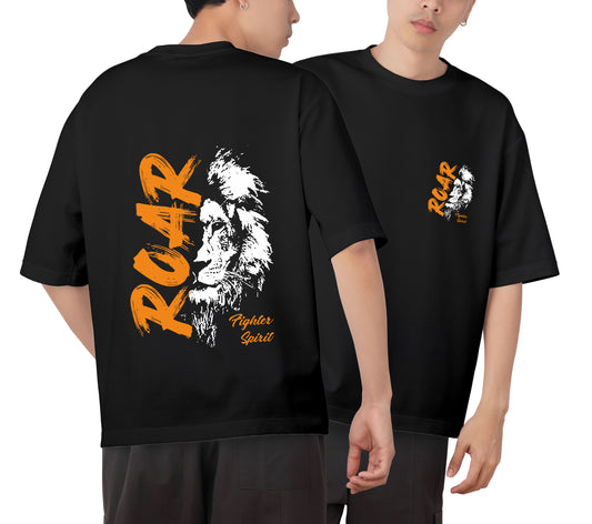 Roar Graphic Printed  Unisex Oversized T-shirt D032