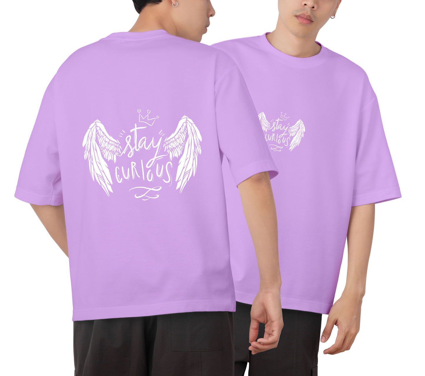 Stay Curious Graphic Printed Unisex Oversized T-shirt D048