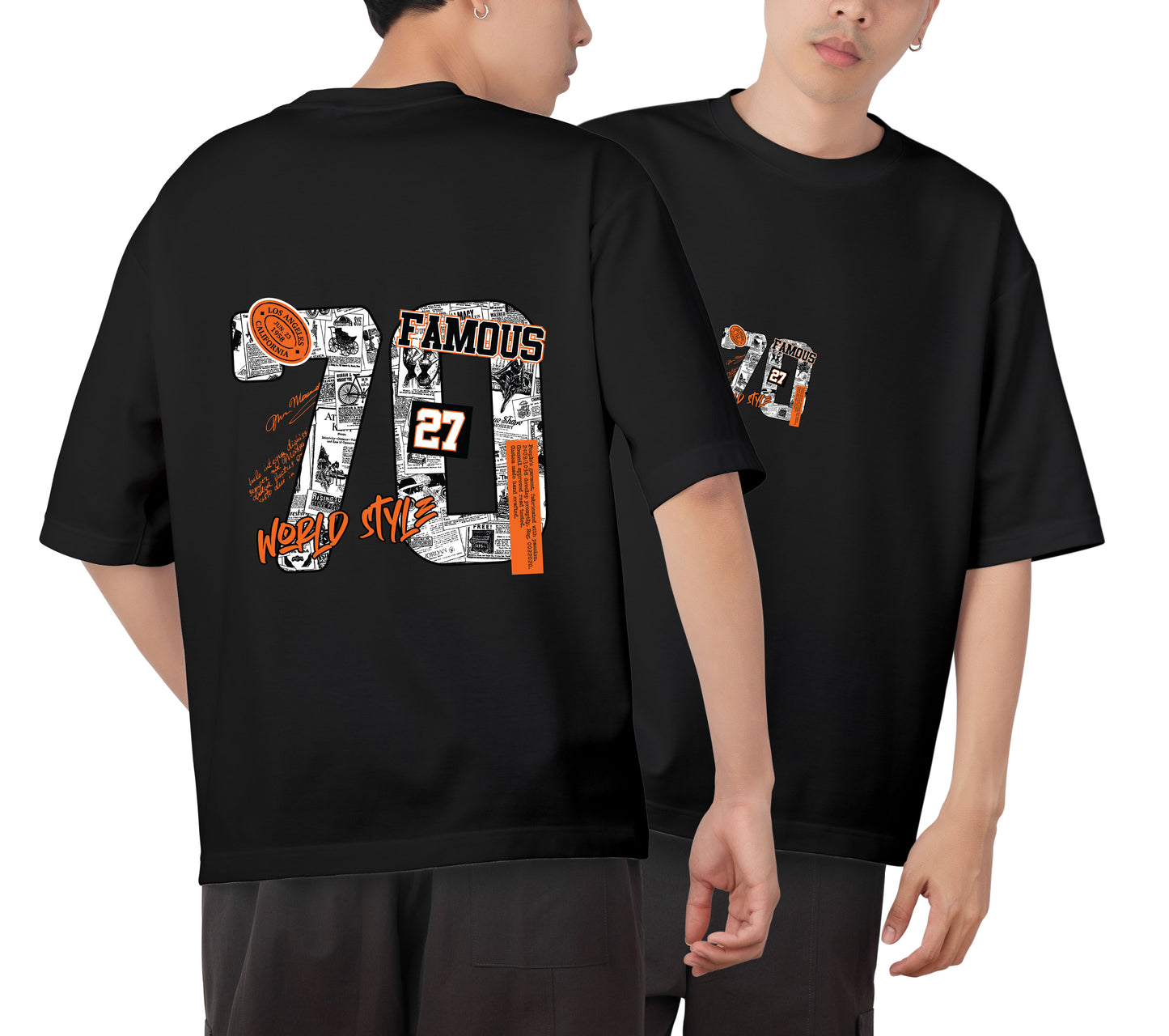 Famous 70 Graphic Printed Unisex Oversized T-shirt D083
