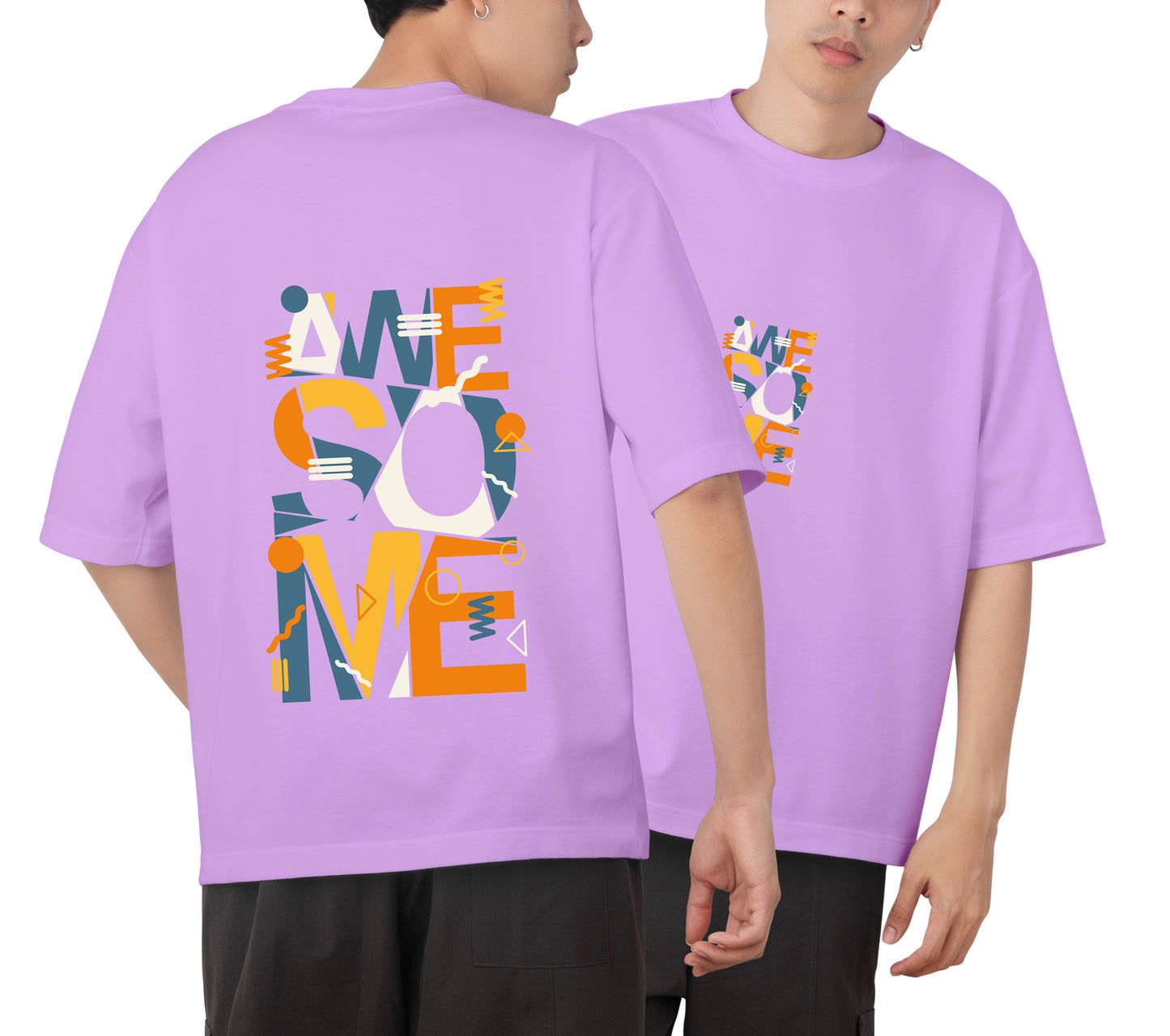 Awesome Graphic Printed  Unisex Oversized T-shirt D027