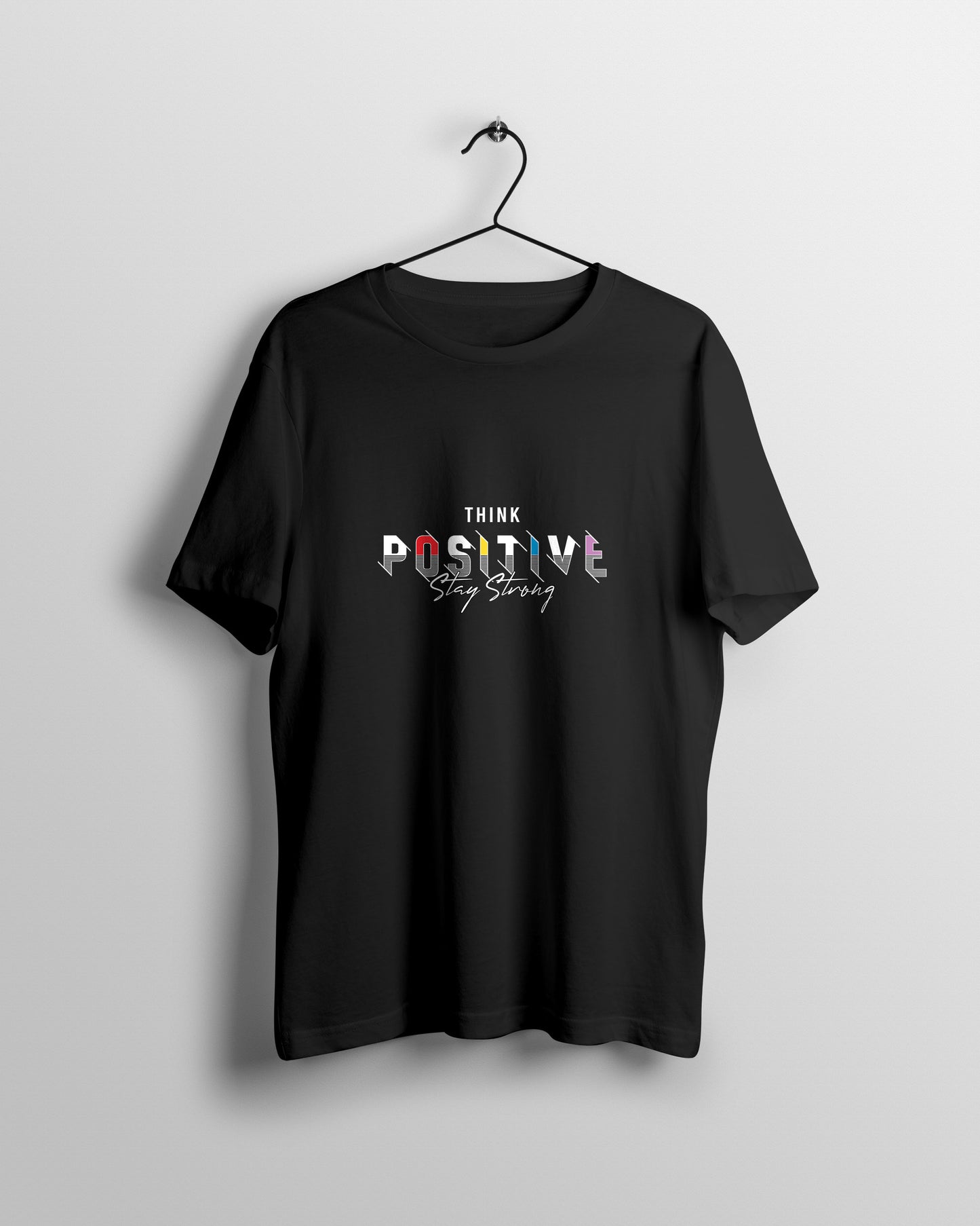 Think Positive Graphic Printed Unisex Oversized T-shirt D034