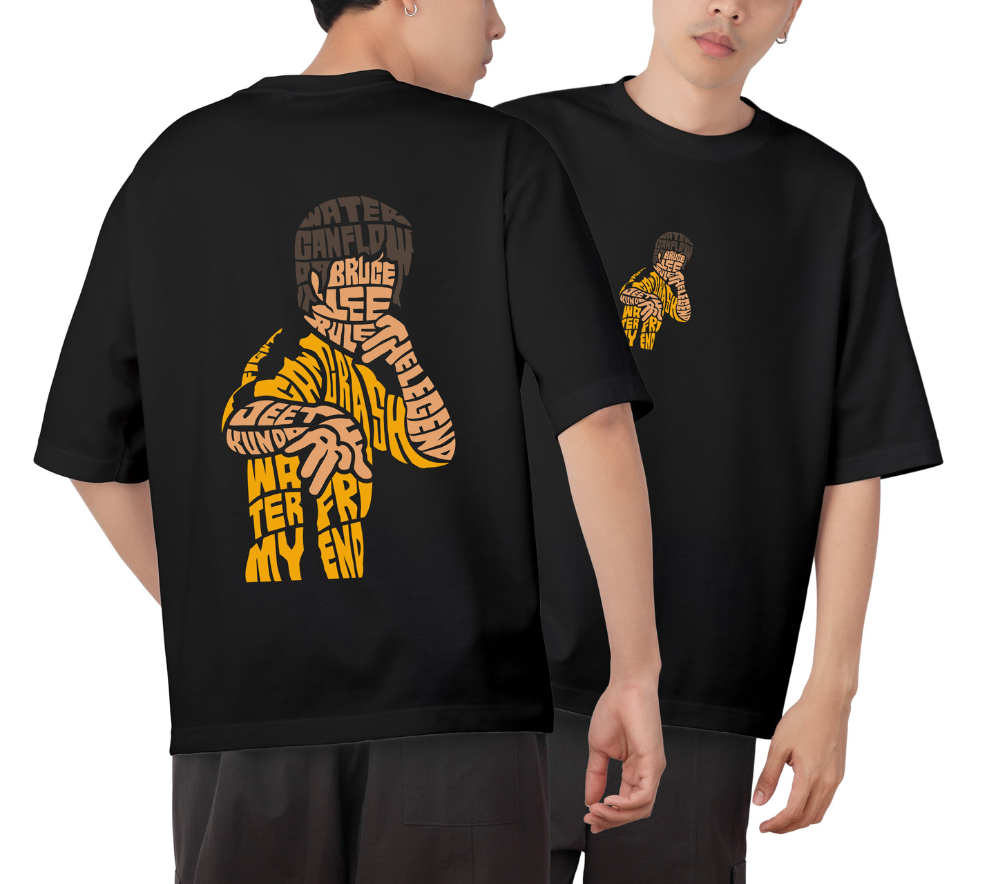 Bruce Lee Graphic Printed Unisex Oversized T-shirt D110