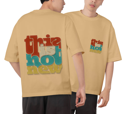 Quote Graphic Printed  Unisex Oversized T-shirt D040