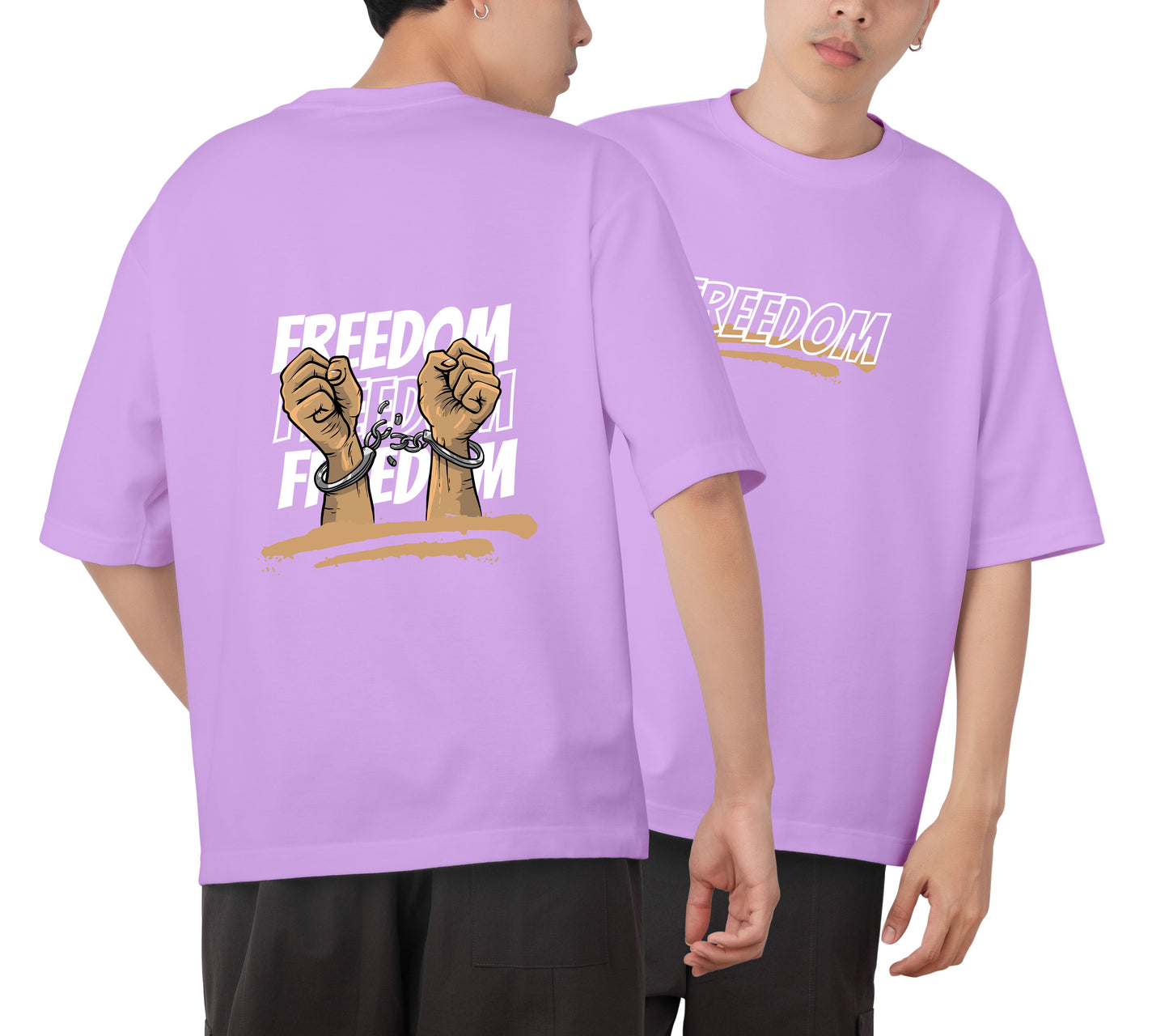 Freedom Graphic Printed Unisex Oversized T-shirt D102