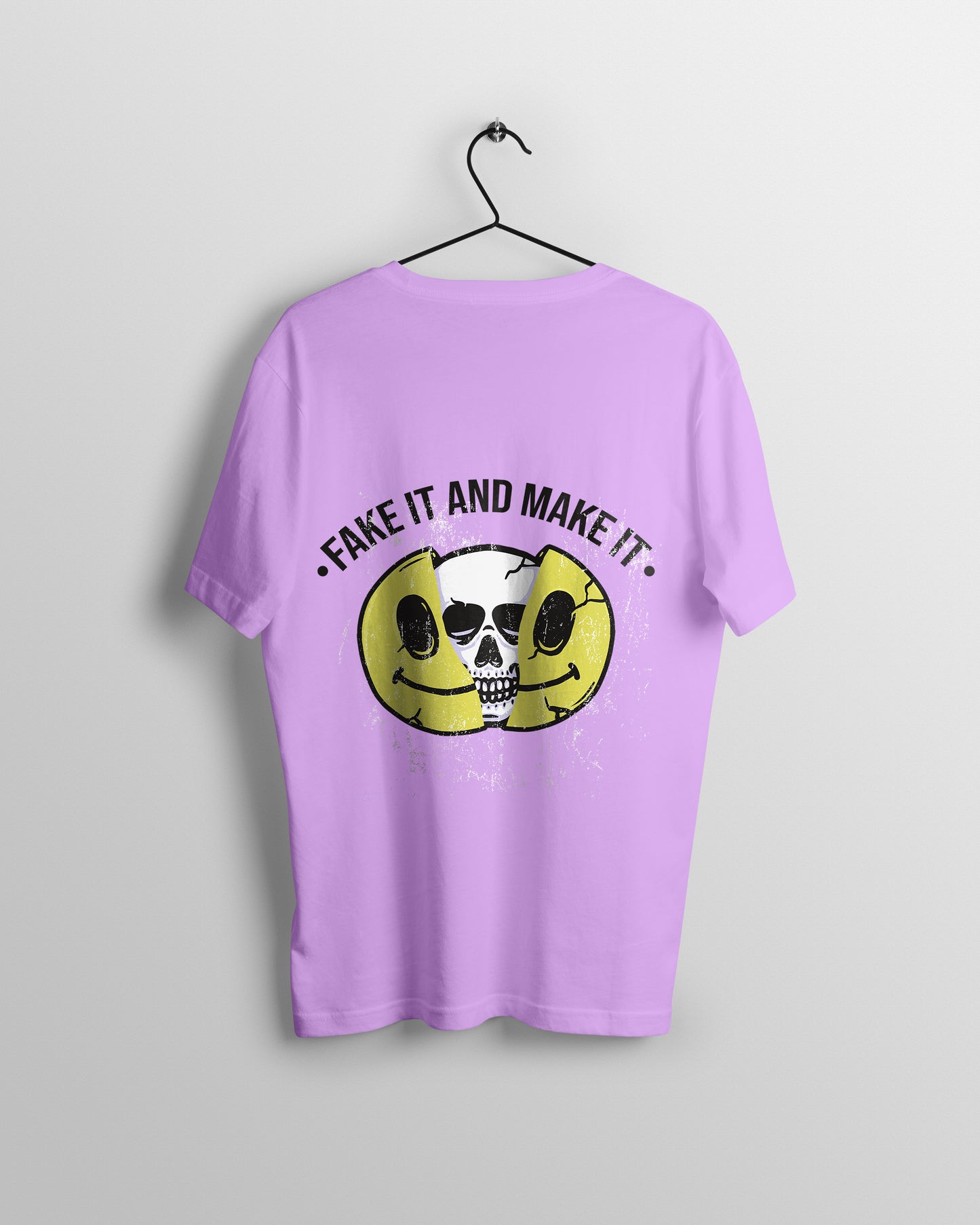 Fake It Make It Graphic Printed Unisex Oversized T-shirt D058