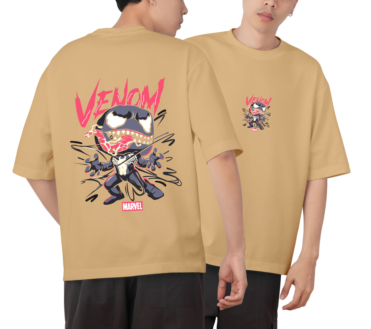 Venom Graphic Printed Unisex Oversized T-shirt D121