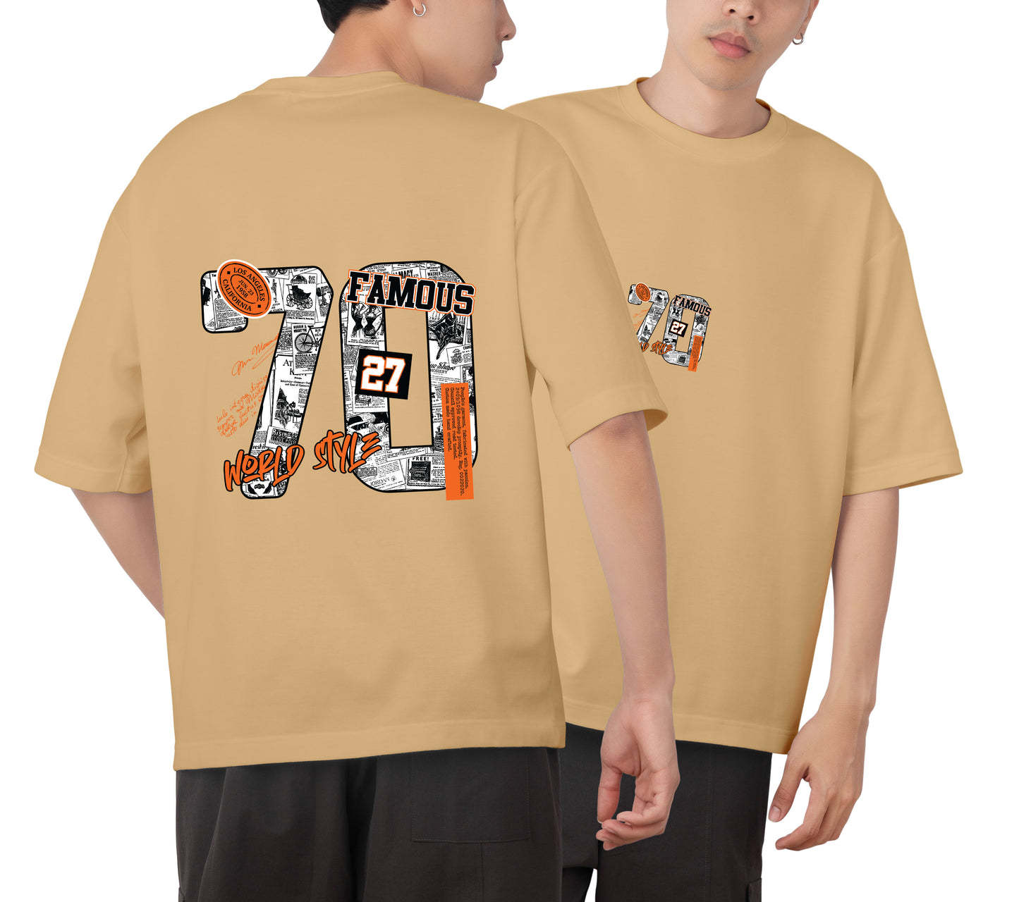 Famous 70 Graphic Printed Unisex Oversized T-shirt D083