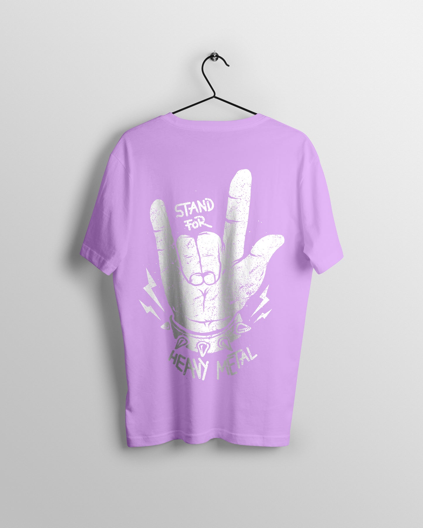 Stand For Heavy Metal Graphic Printed Unisex Oversized T-shirt D049