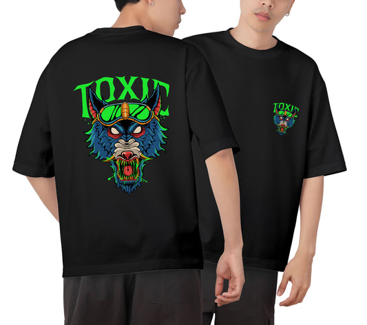Toxic Graphic Printed  Unisex Oversized T-shirt D056