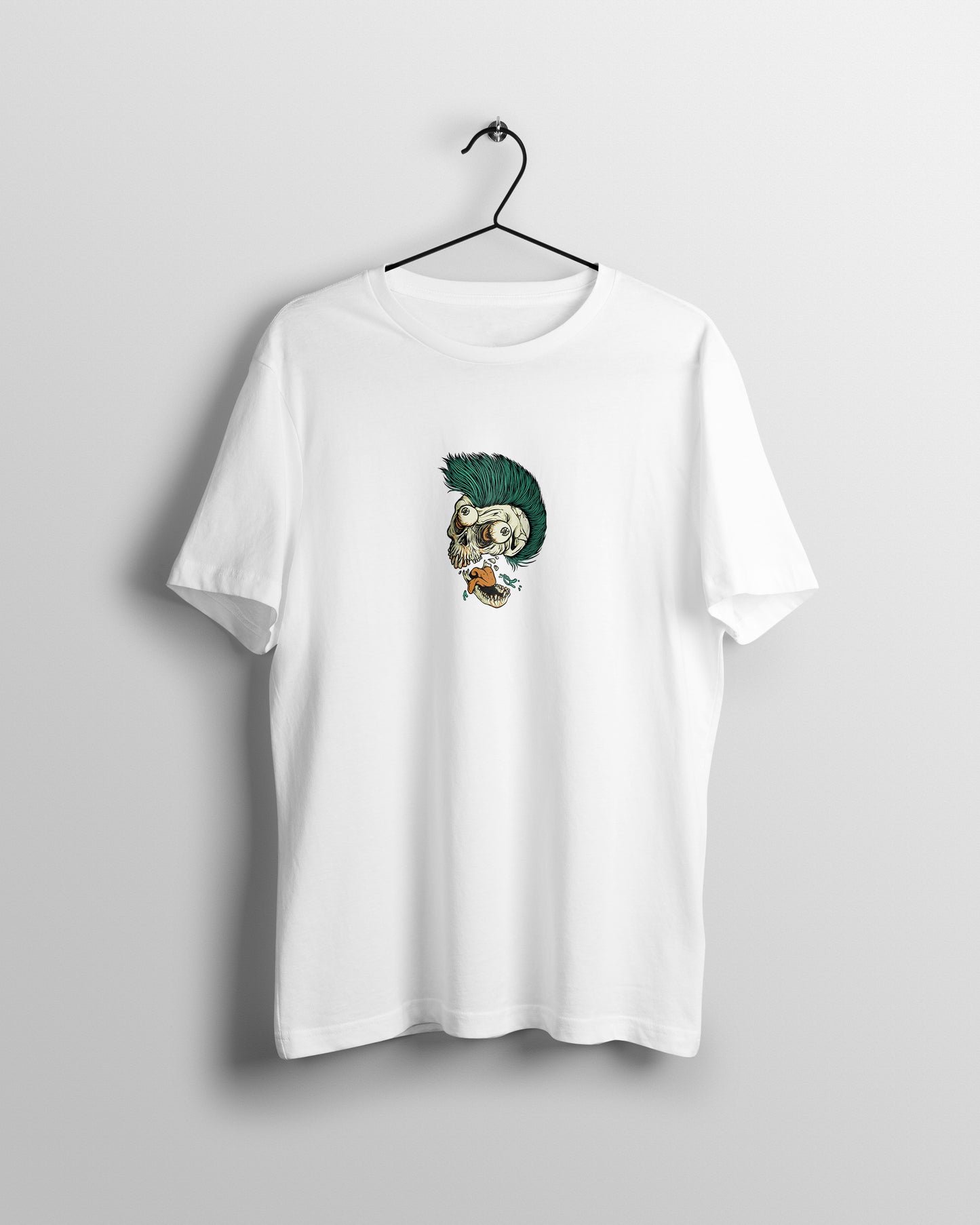 Skull Graphic Printed Unisex Oversized T-shirt D068