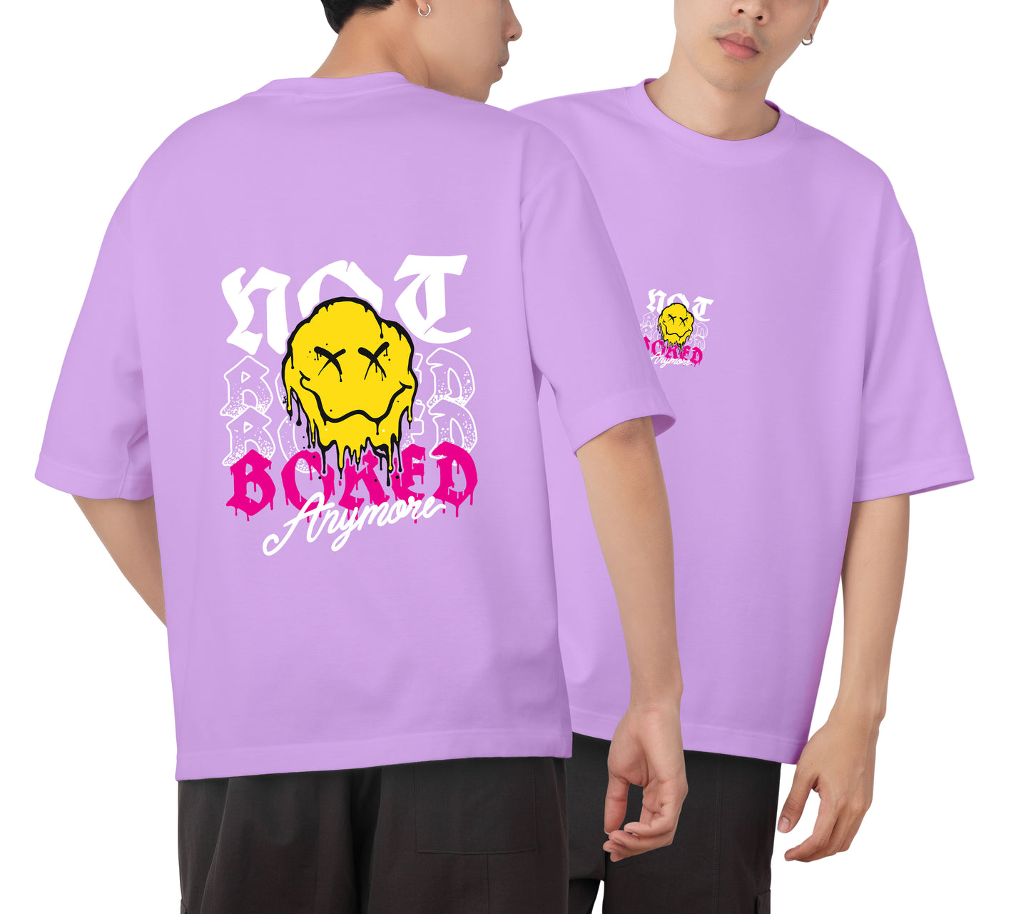 Not Bored Graphic Printed Unisex Oversized T-shirt D084