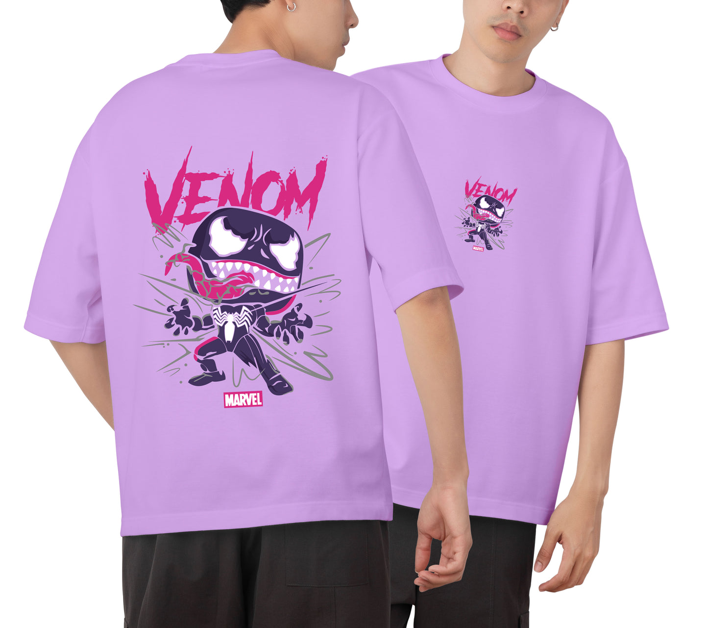 Venom Graphic Printed Unisex Oversized T-shirt D122