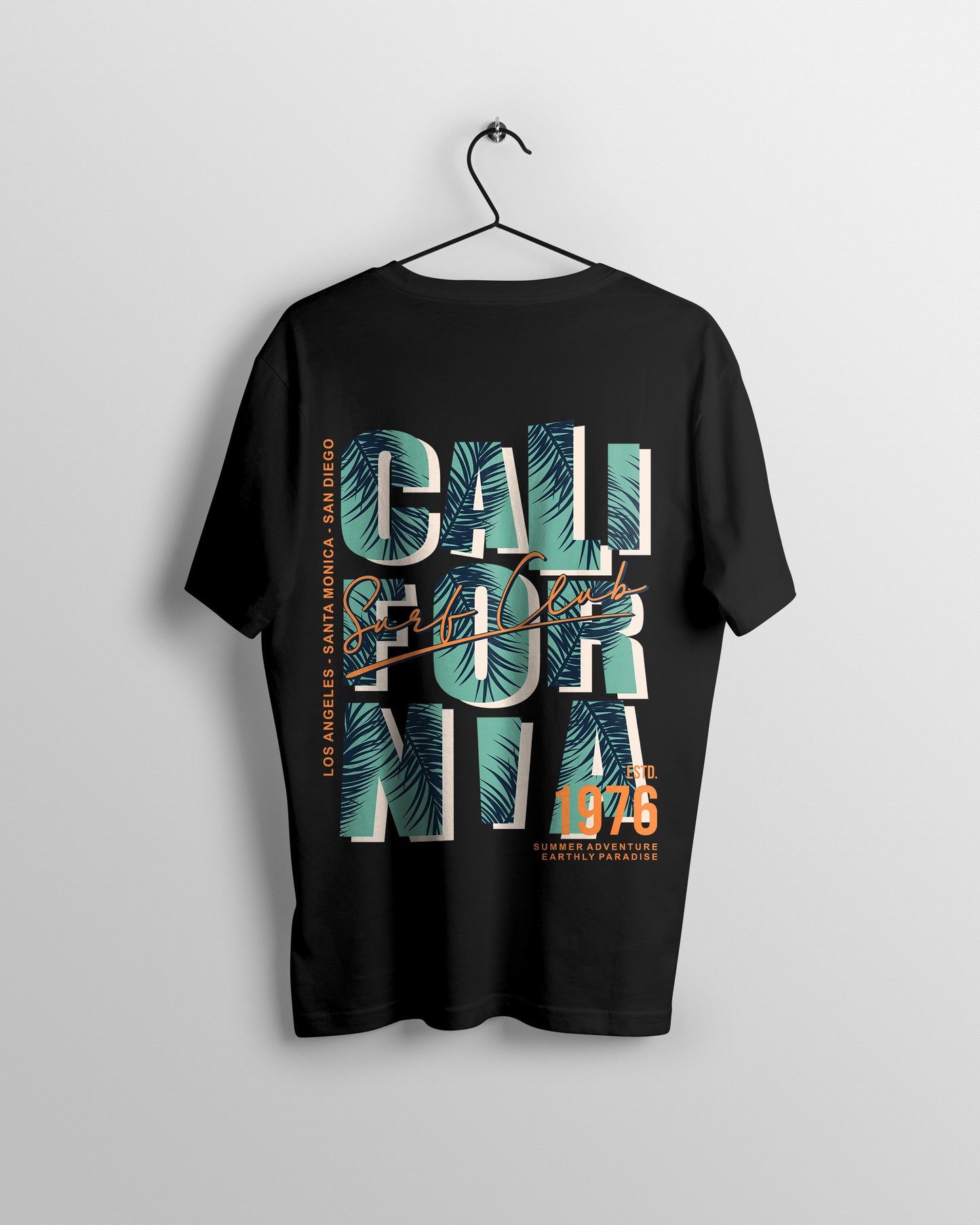 California Graphic Printed Unisex Oversized T-shirt D046