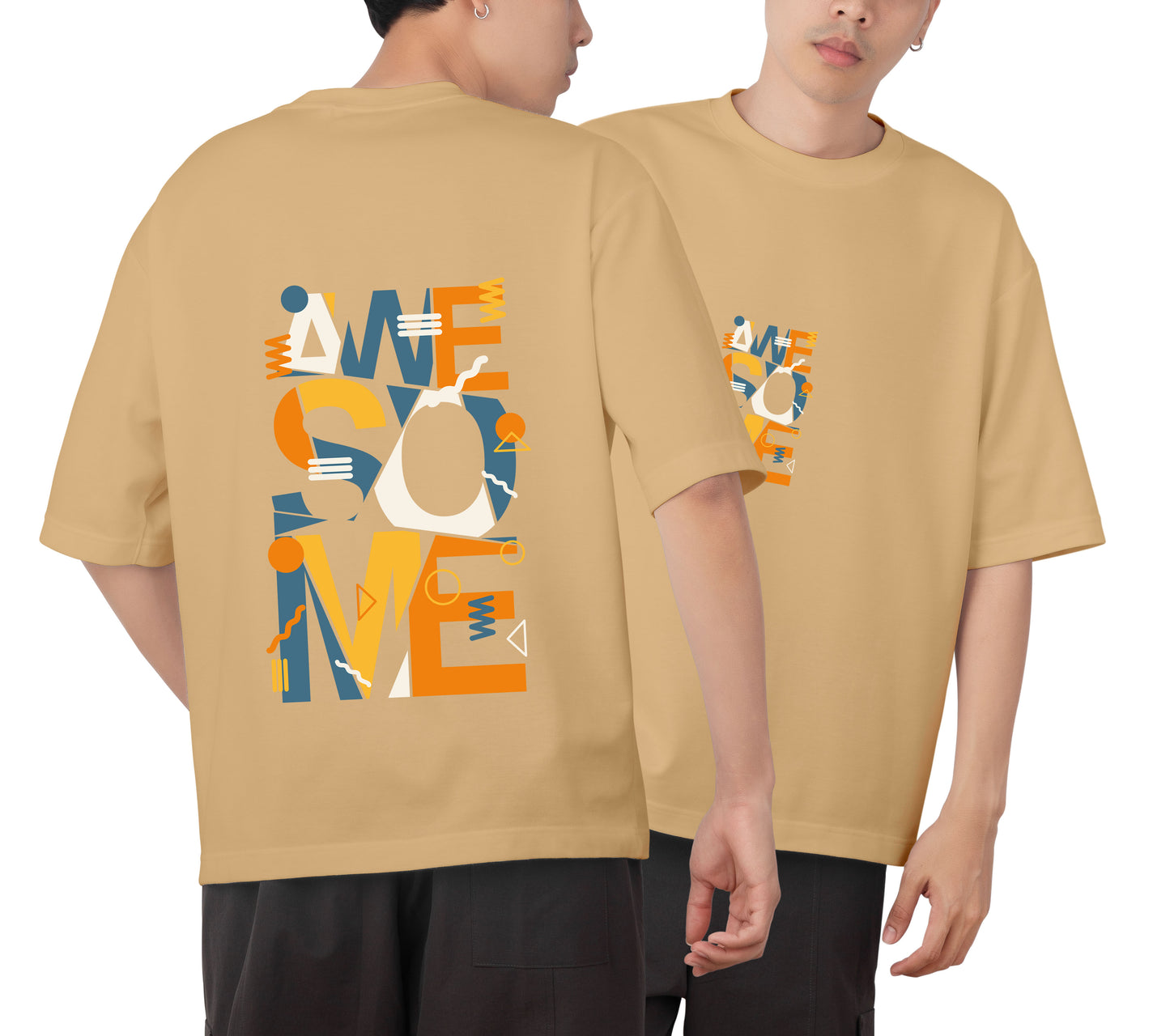 Awesome Graphic Printed  Unisex Oversized T-shirt D027