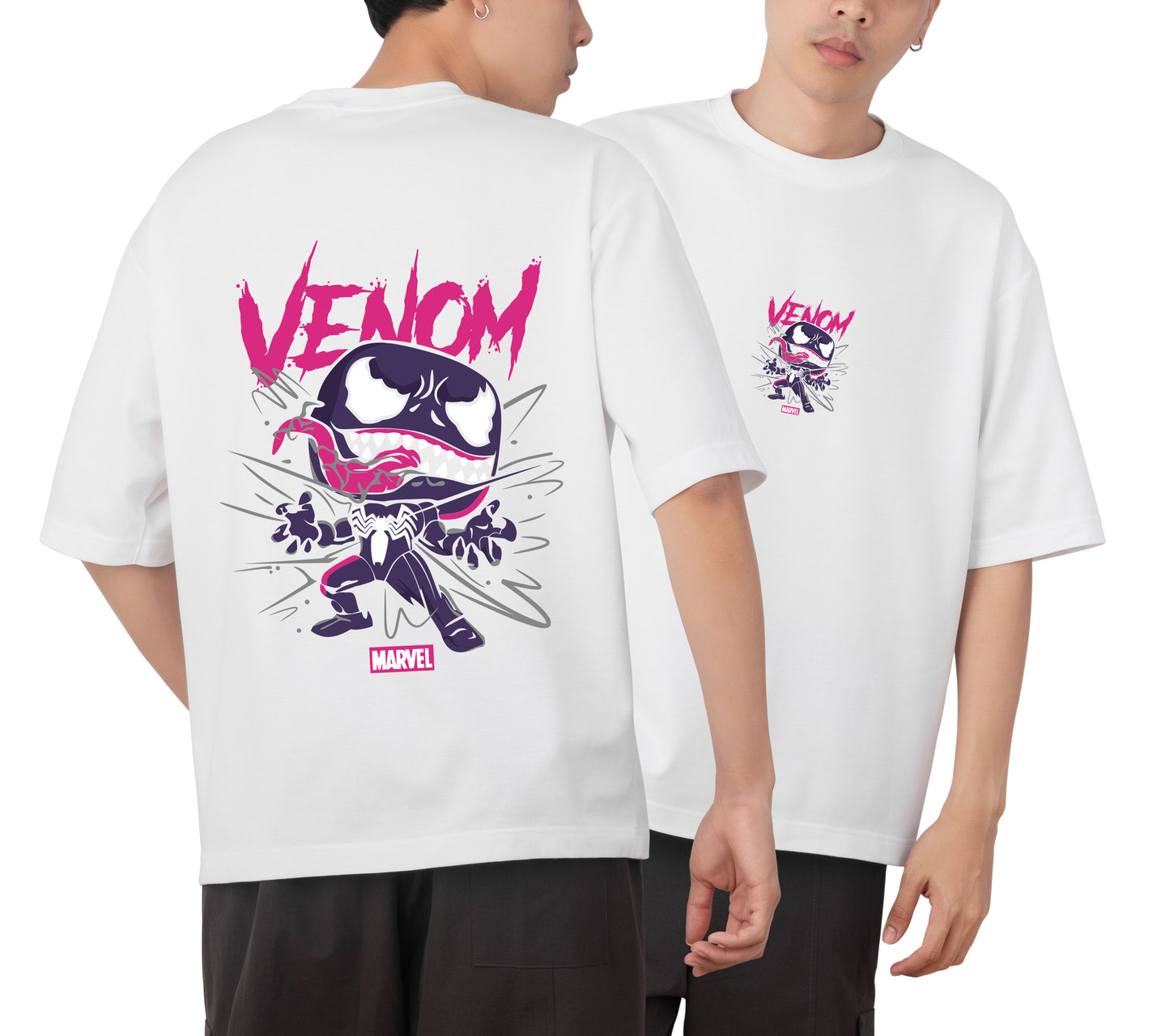 Venom Graphic Printed Unisex Oversized T-shirt D122
