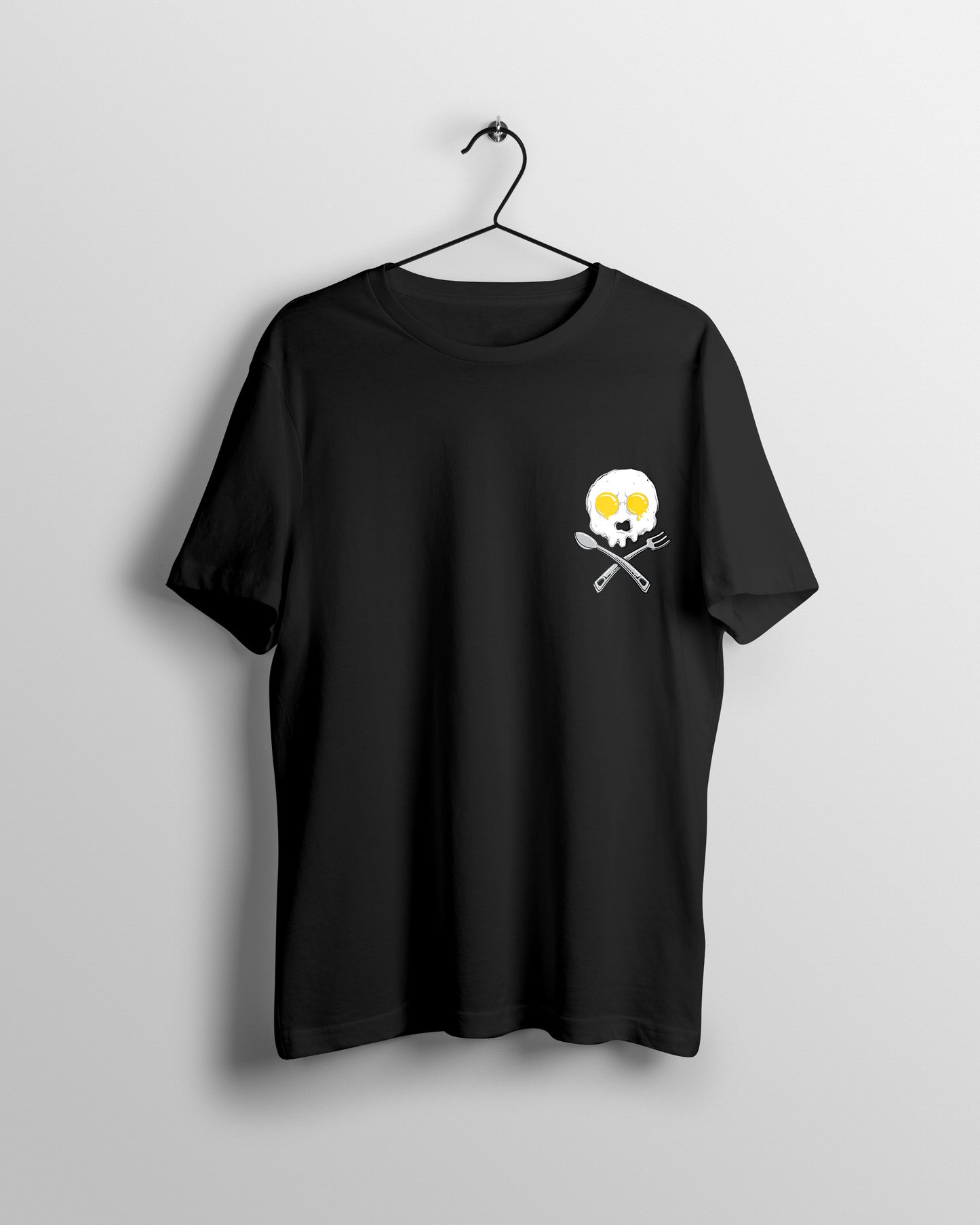 Skull Omelet Graphic Printed  Unisex Oversized T-shirt D054