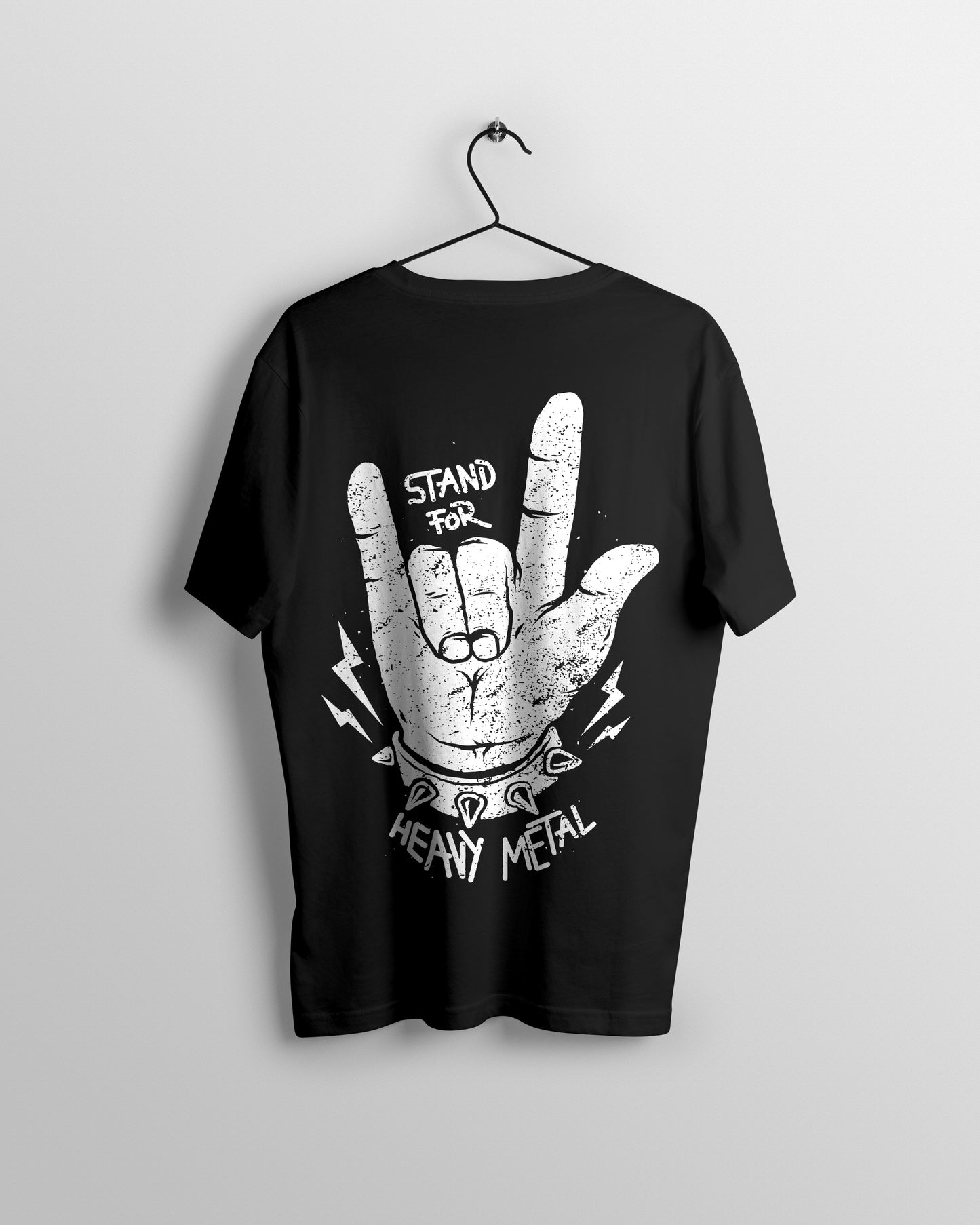 Stand For Heavy Metal Graphic Printed Unisex Oversized T-shirt D049