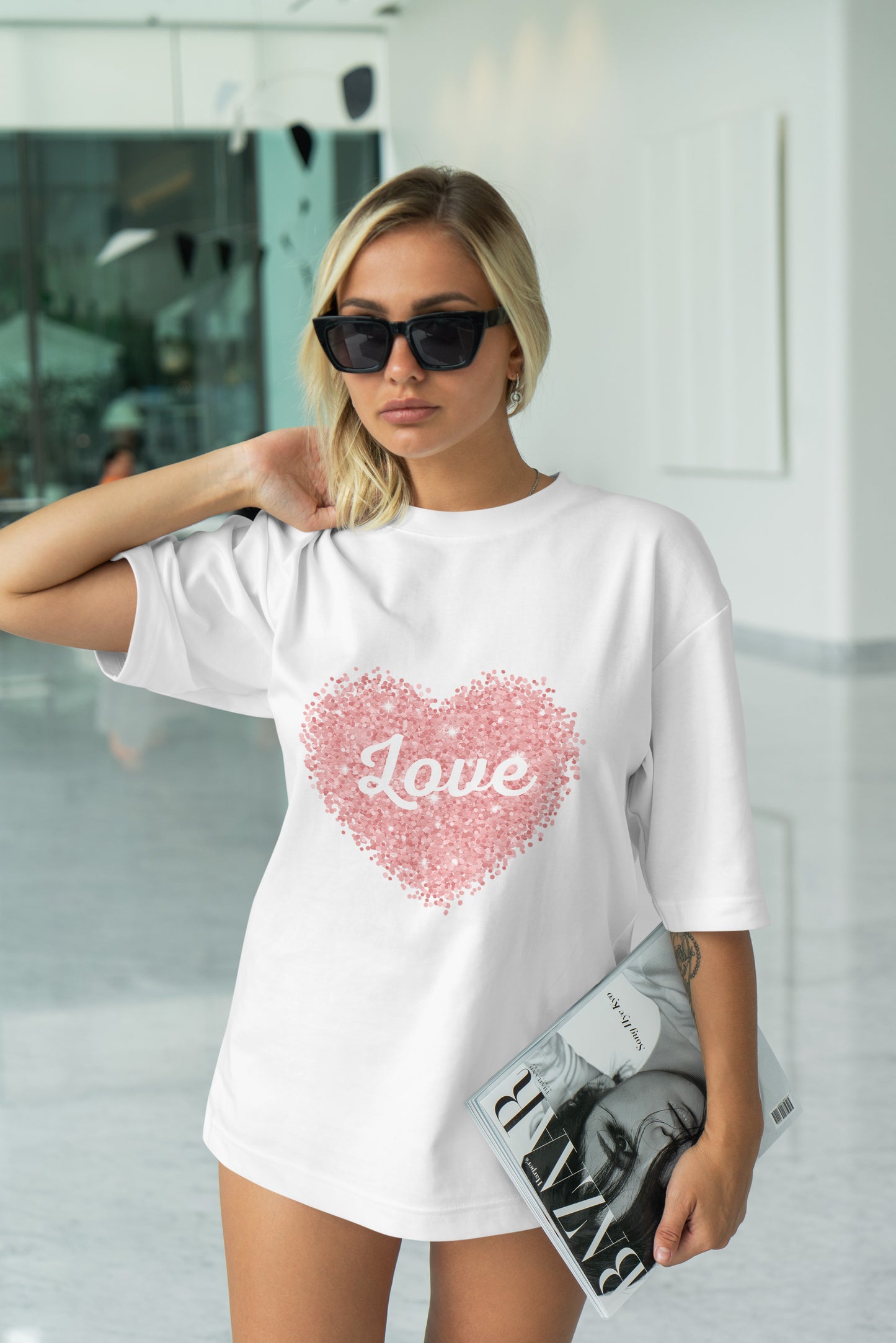 Love Graphic Printed Unisex Oversized T-shirt D120