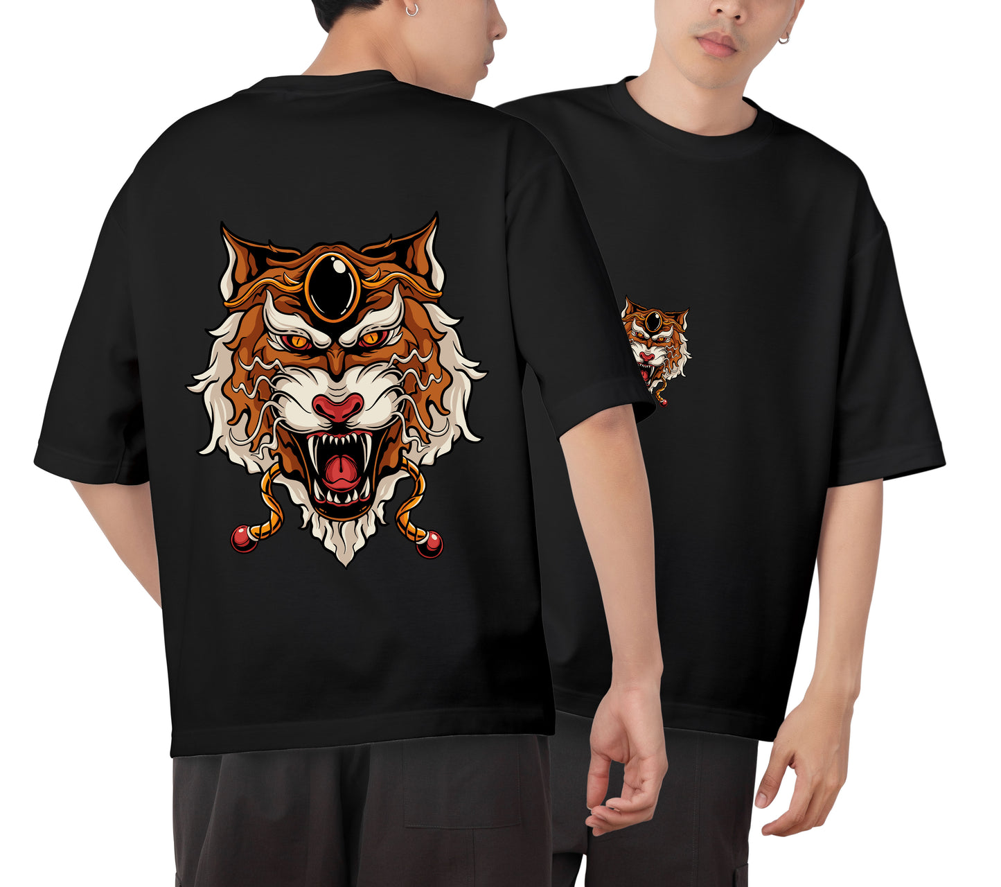 Lion Graphic Printed Unisex Oversized T-shirt D075