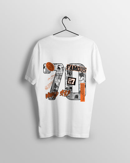 Famous 70 Graphic Printed  Unisex Oversized T-shirt D083