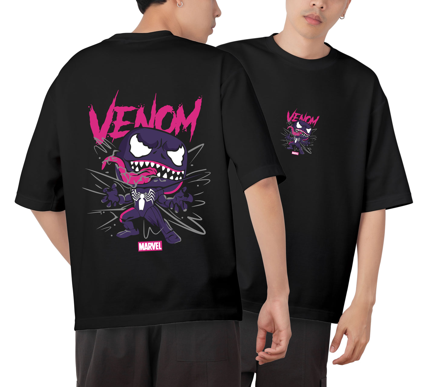 Venom Graphic Printed Unisex Oversized T-shirt D122