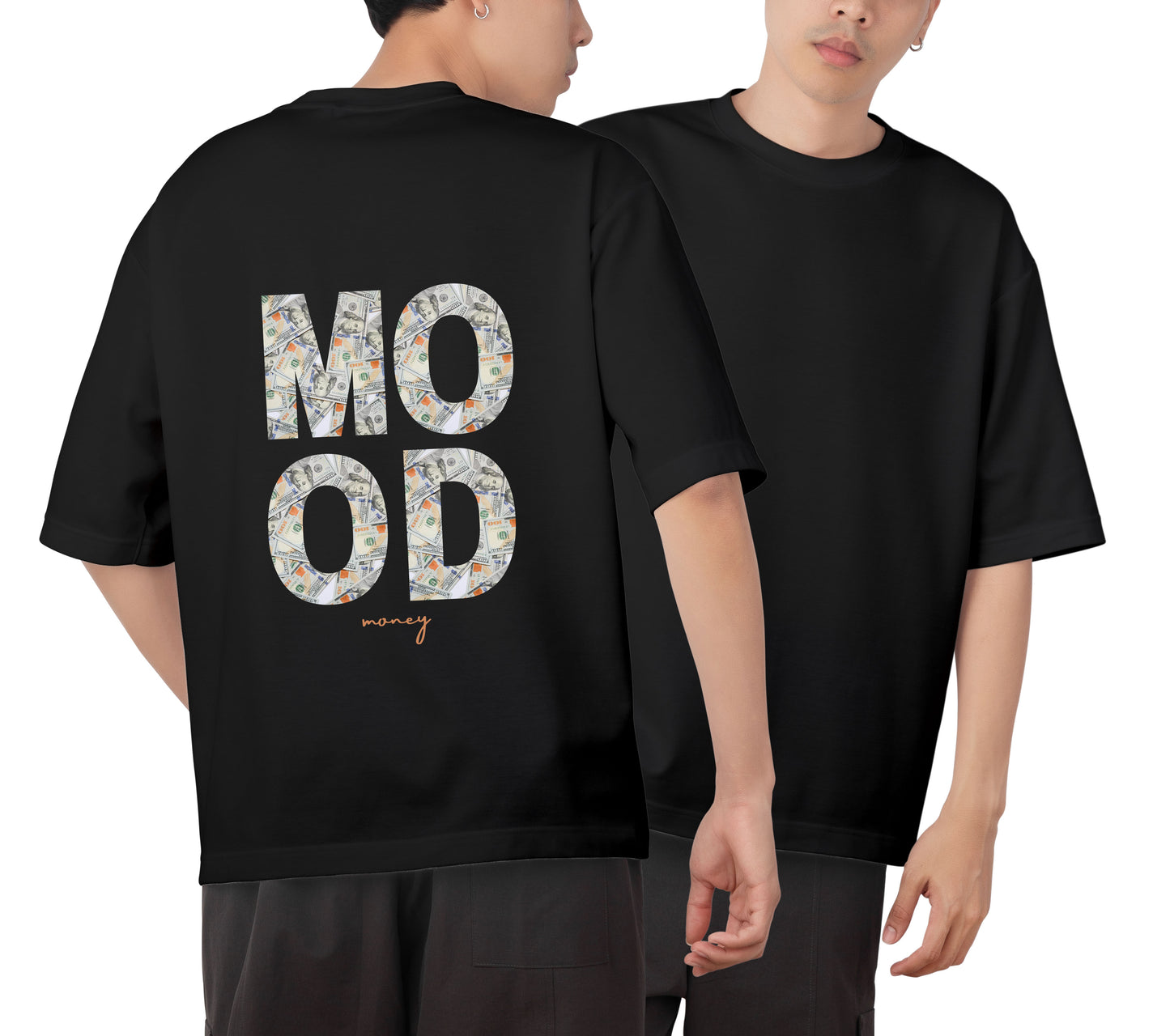 Mood Graphic Printed Unisex Oversized T-shirt D104