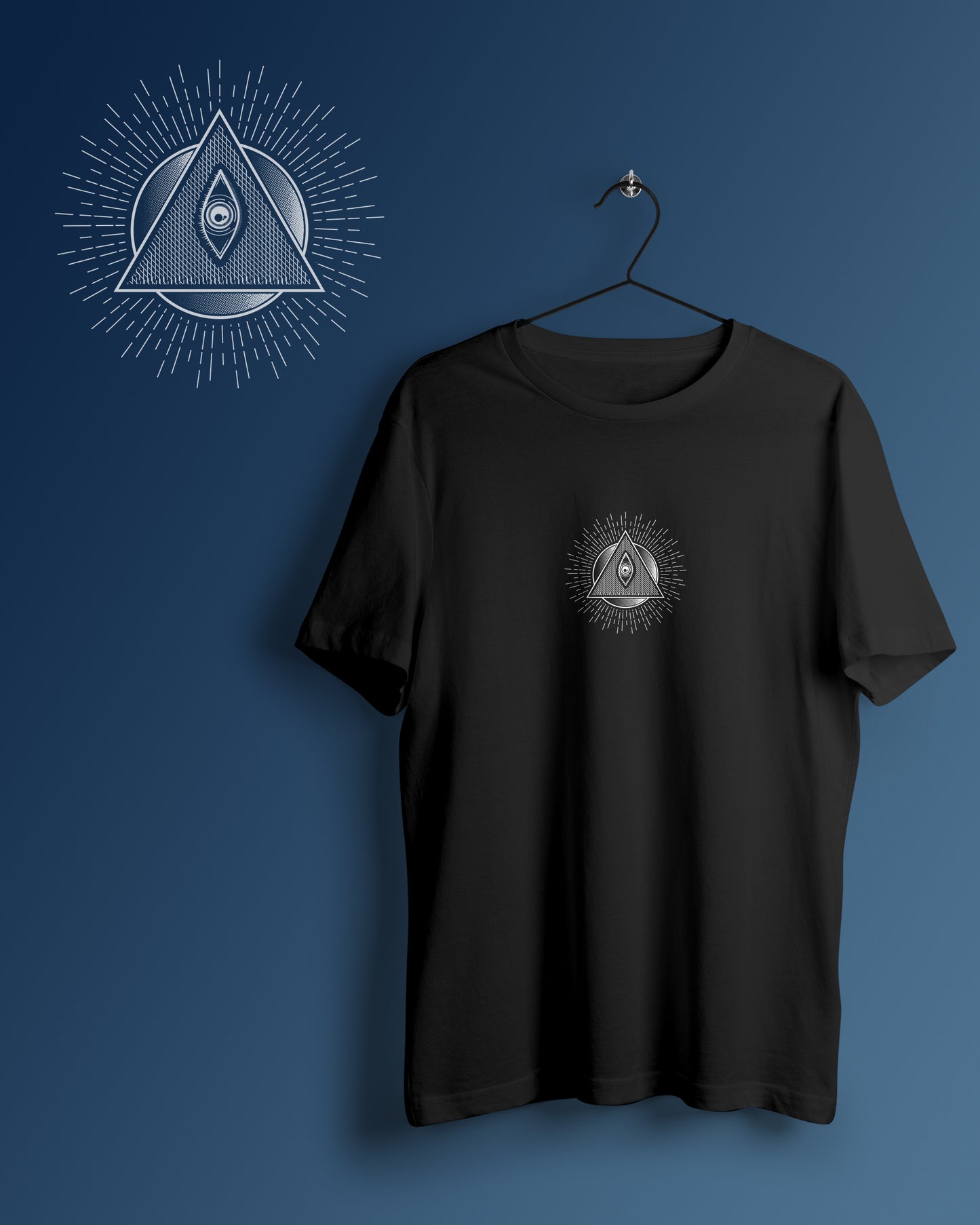 Evil Eye Graphic Printed Unisex Oversized T-shirt D098