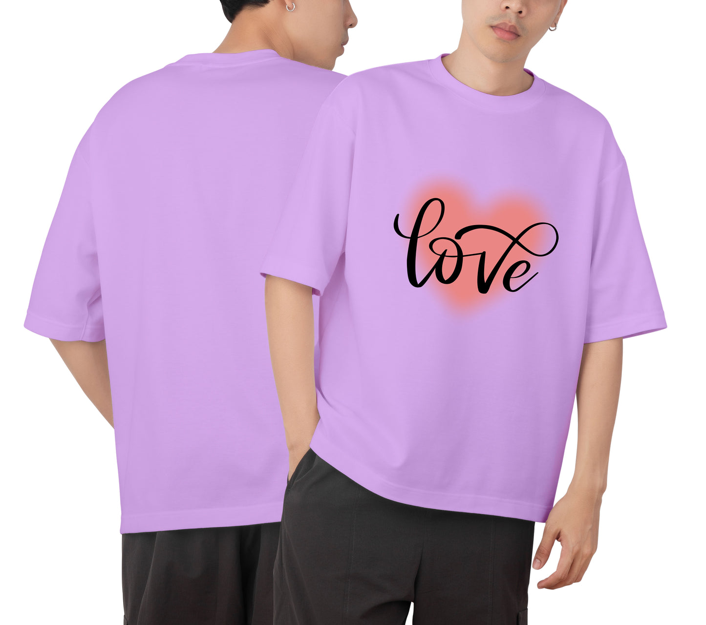 Love Graphic Printed Unisex Oversized T-shirt D117