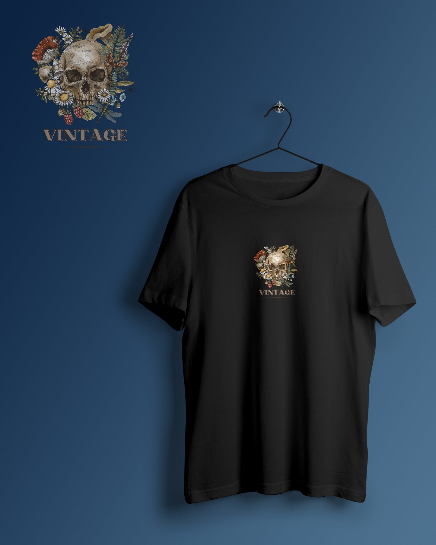 Vintage Skull Graphic Printed Unisex Oversized T-shirt D108