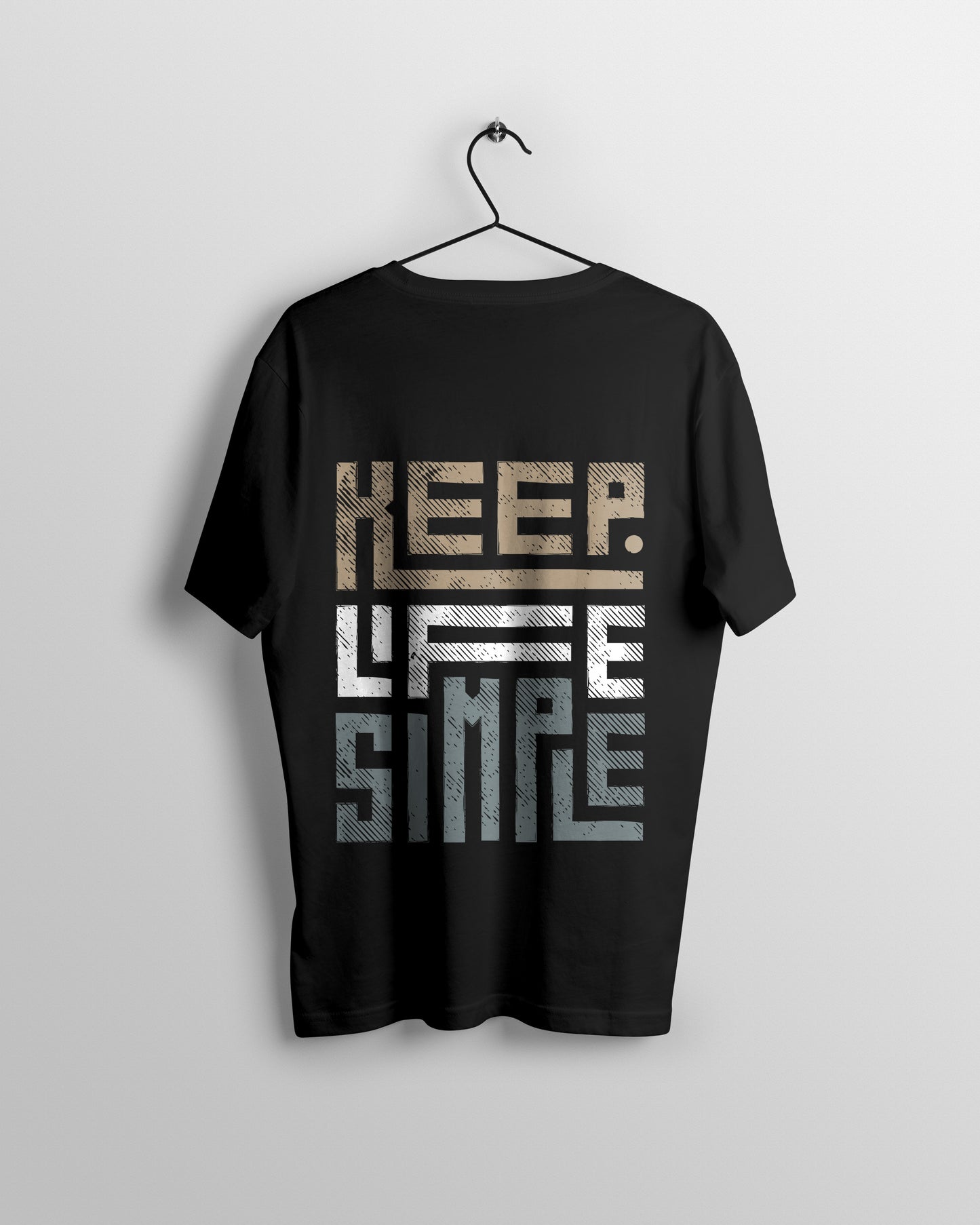 Keep Life Simple Graphic Printed Unisex Oversized T-shirt D026