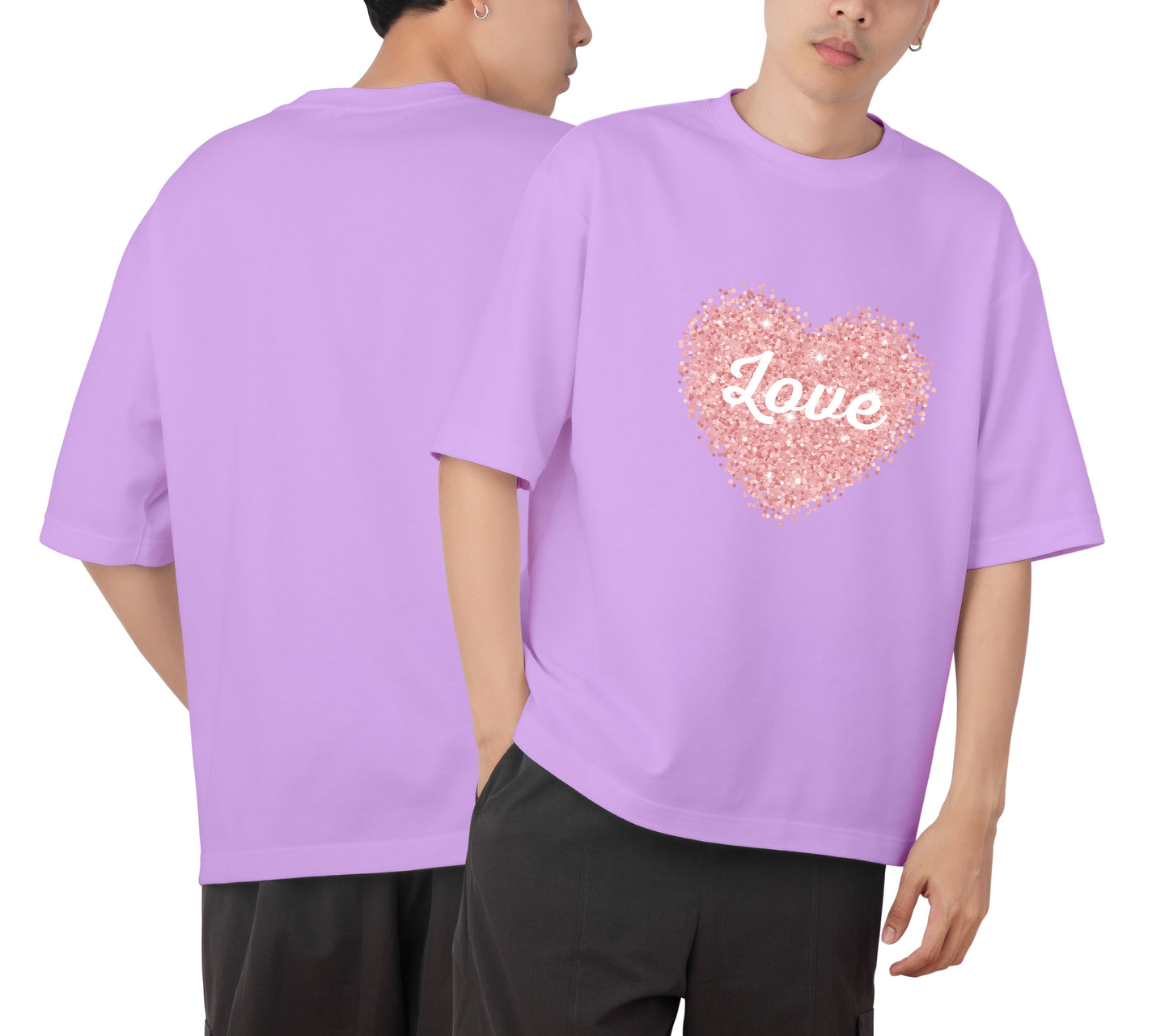 Love Graphic Printed Unisex Oversized T-shirt D120