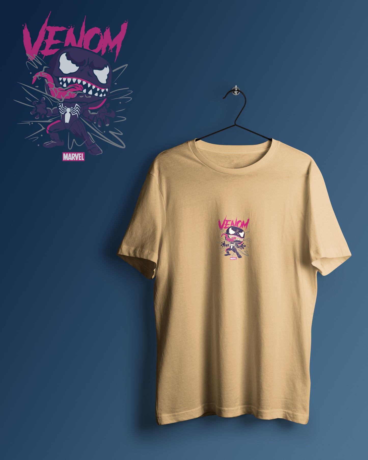 Venom Graphic Printed Unisex Oversized T-shirt D122