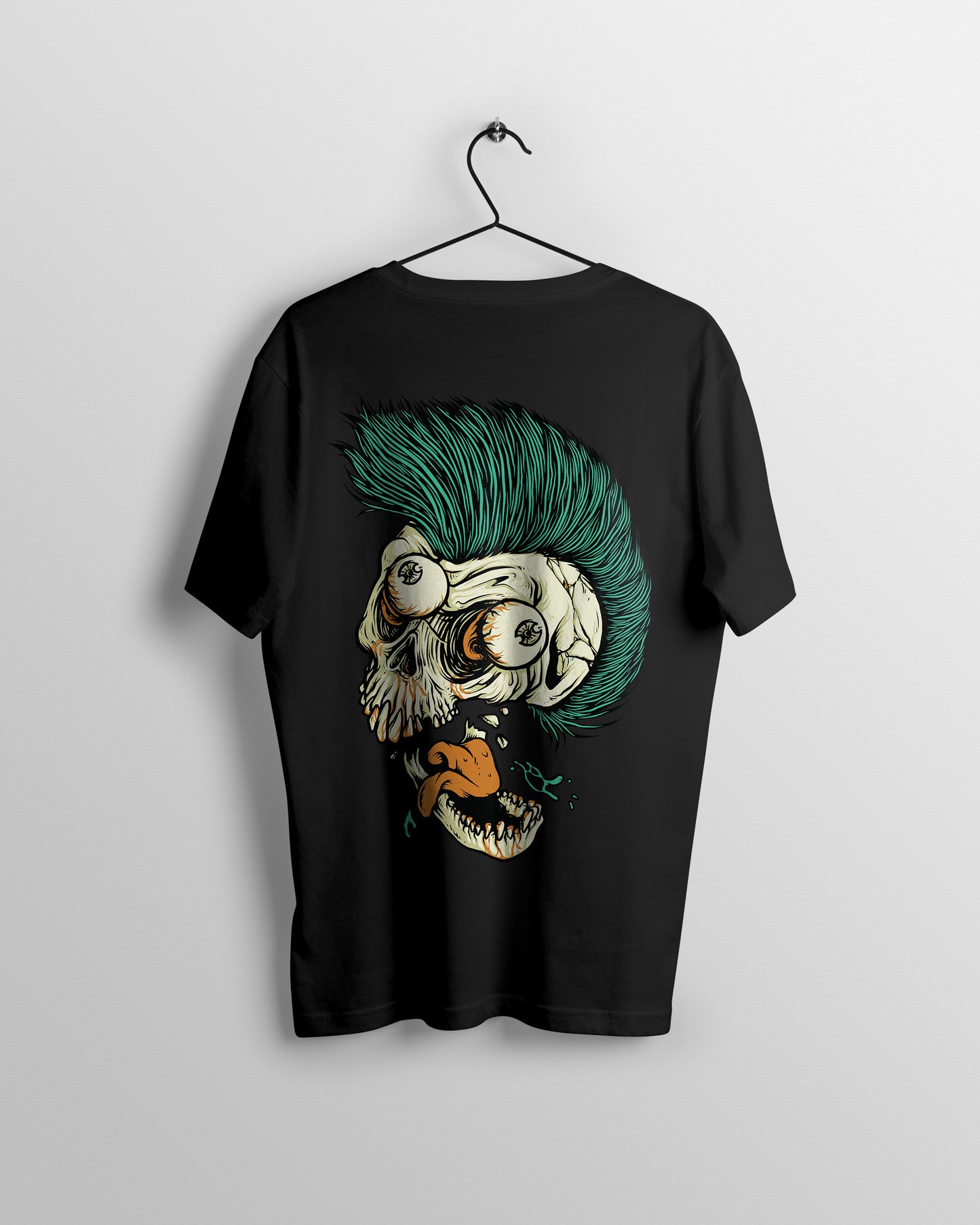 Skull Graphic Printed Unisex Oversized T-shirt D068