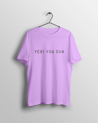 Yes You Can Graphic Printed  Unisex Oversized T-shirt D080