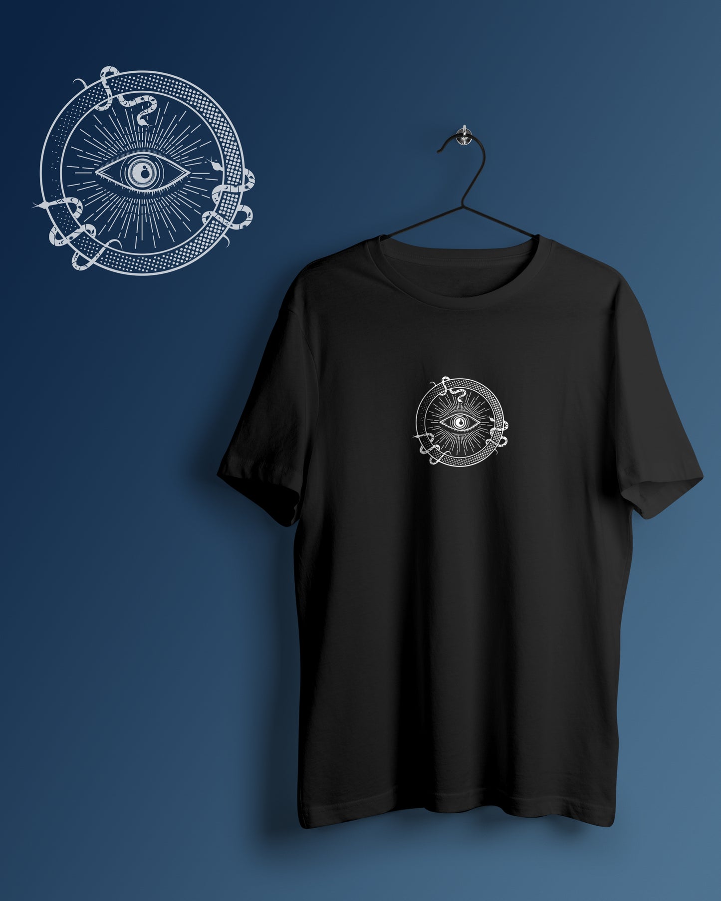 Eye Snake Graphic Printed Unisex Oversized T-shirt D094
